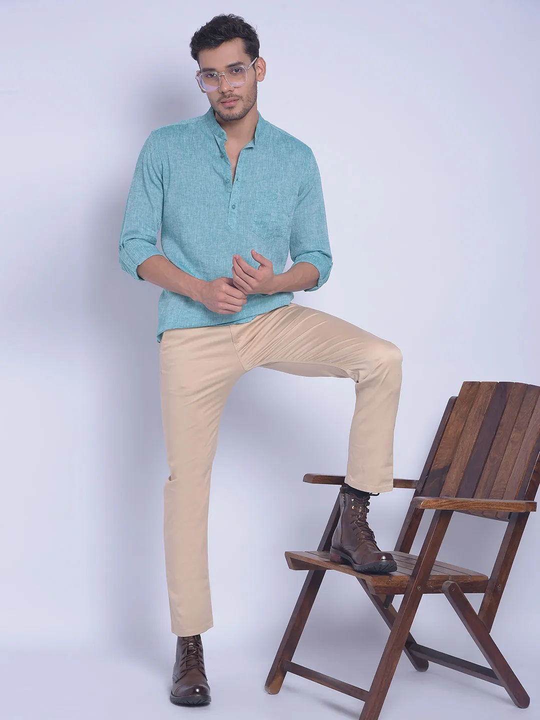 Green Printed Shirt