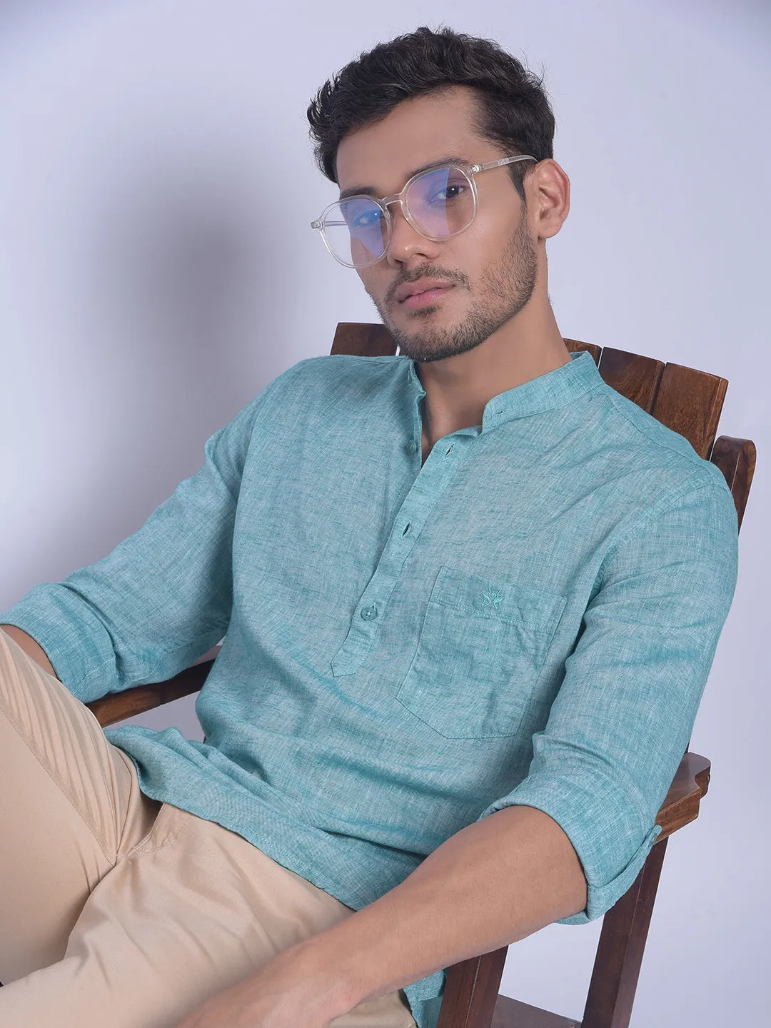 Green Printed Shirt