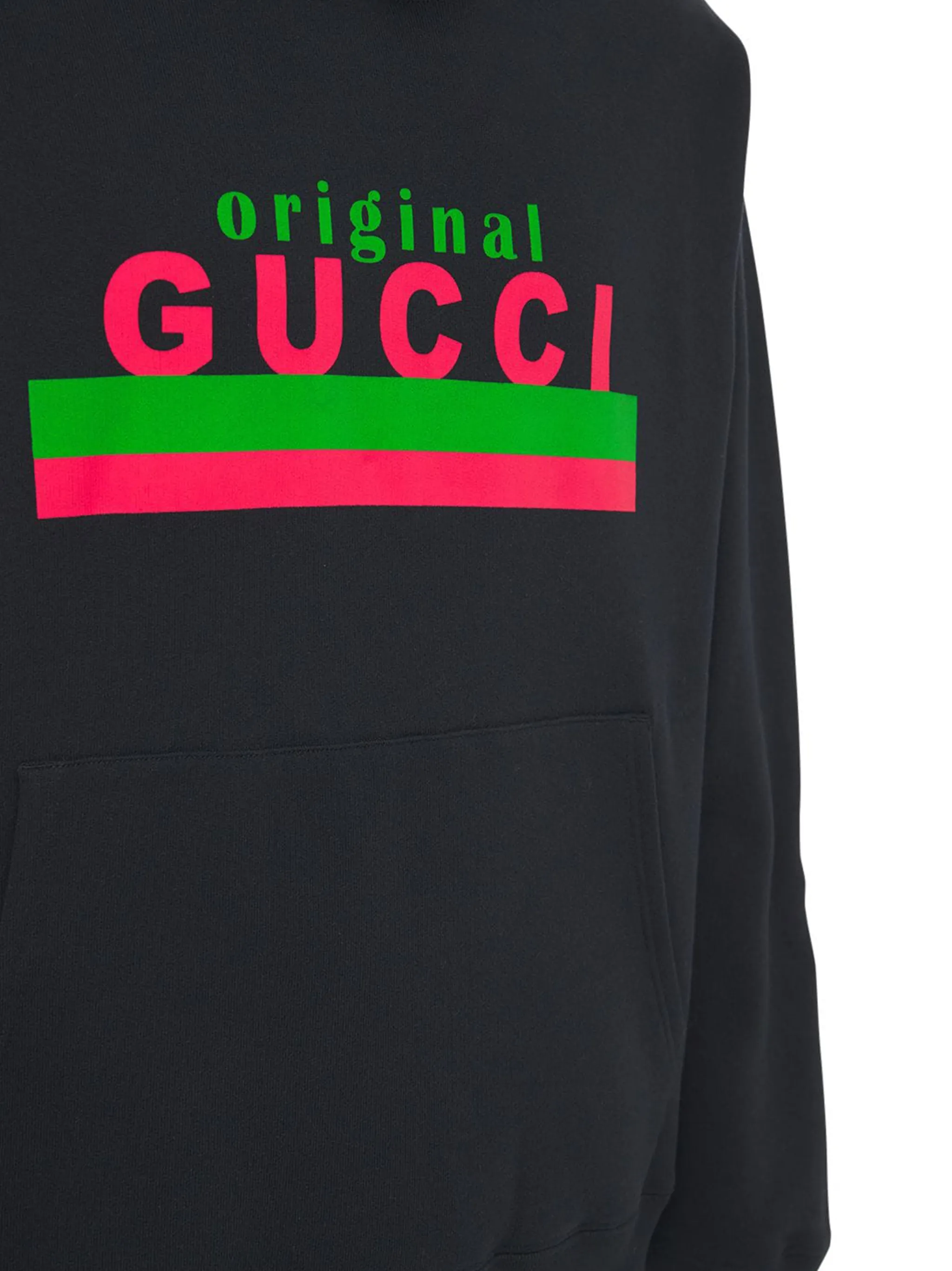 Gucci Original Logo Printed Hoodie in Black