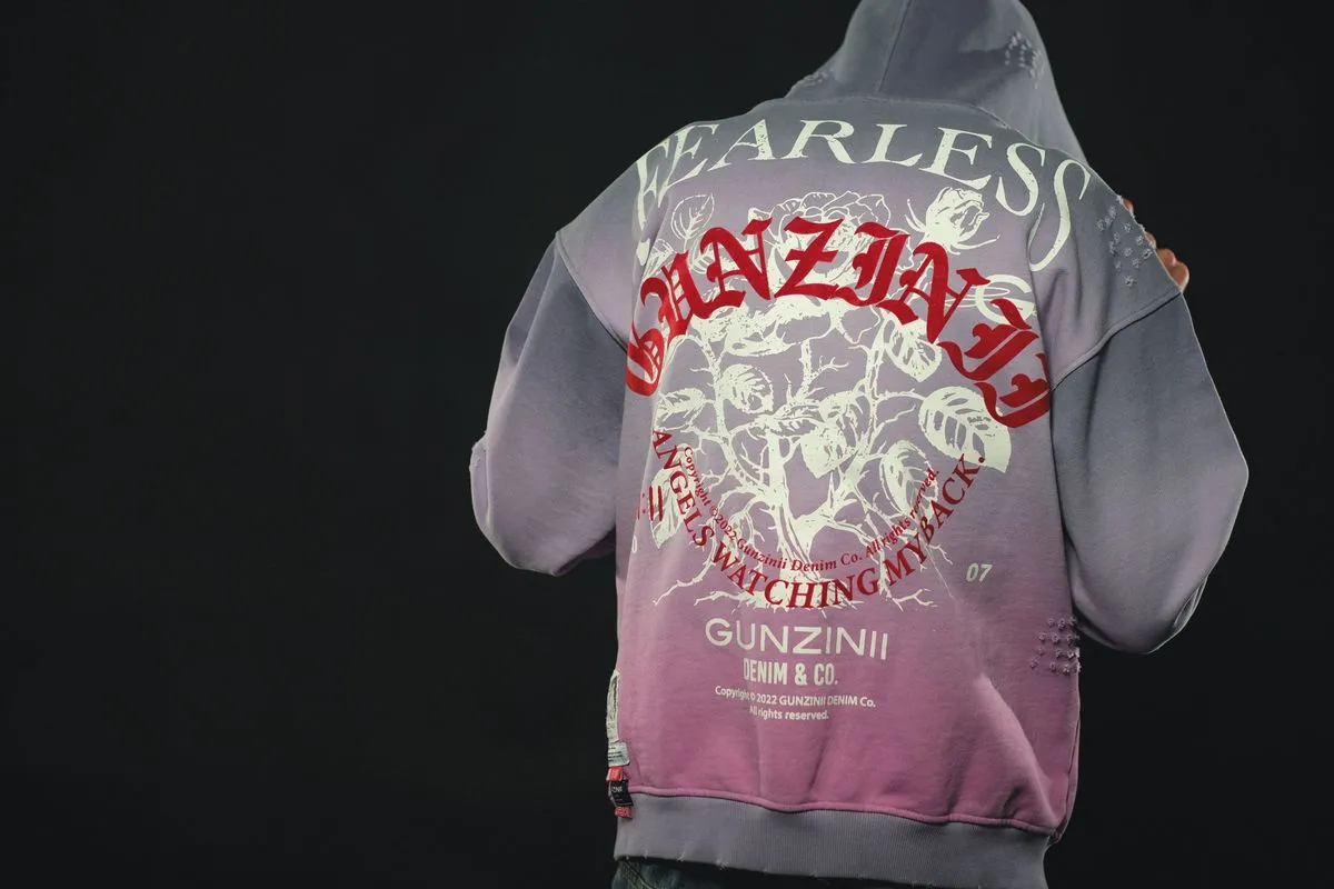 Gunzinii FEARLESS HOODIE (DUST PURPLE)