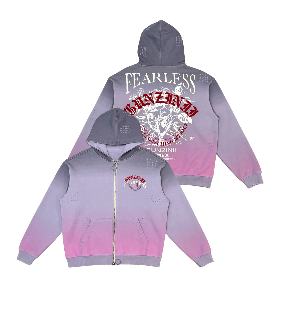 Gunzinii FEARLESS HOODIE (DUST PURPLE)