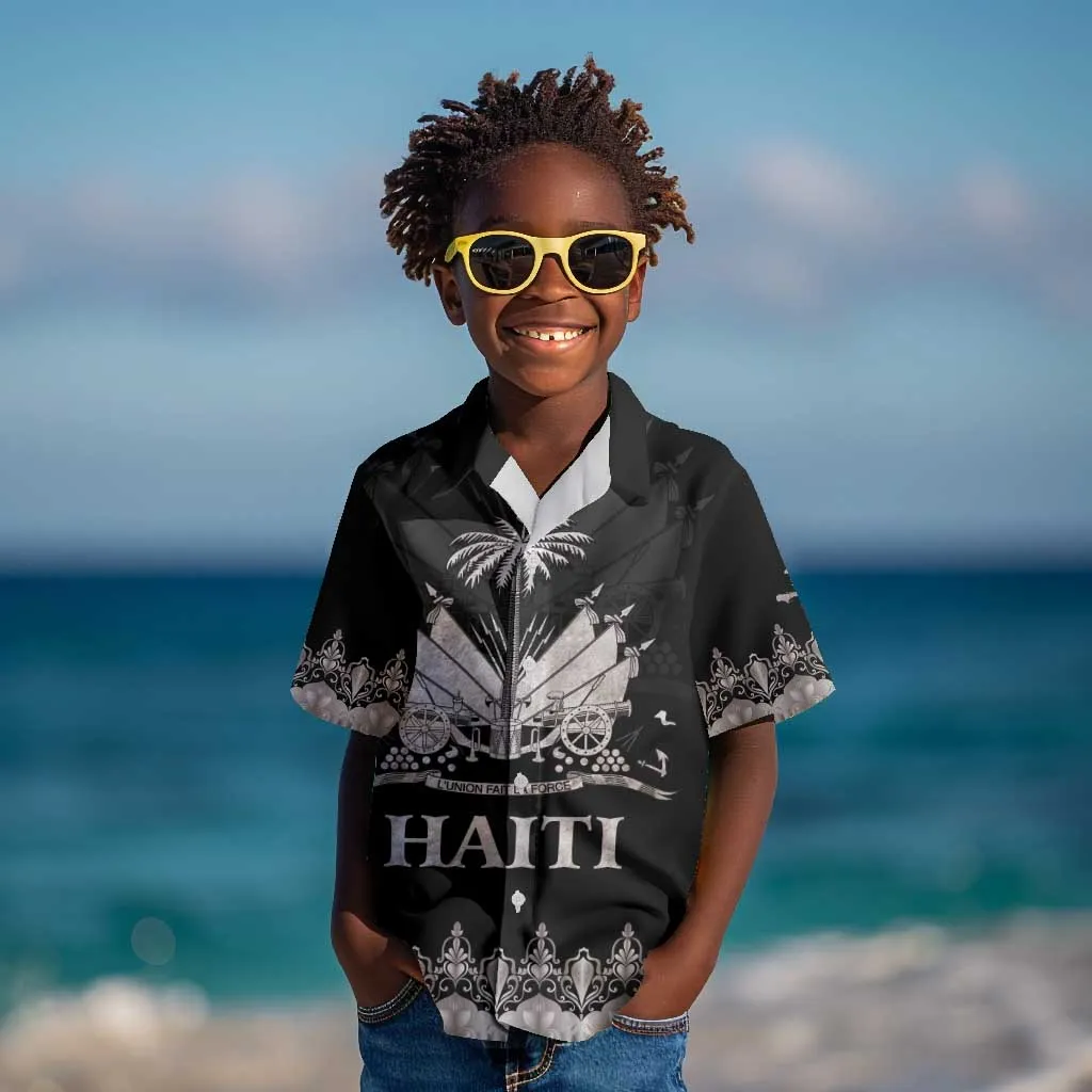 Haiti Neg Marron Kid Hawaiian Shirt Hope is Nothing Without Action - Silver LT01