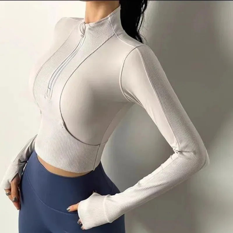 Half Zipper High Collar Sports Jacket