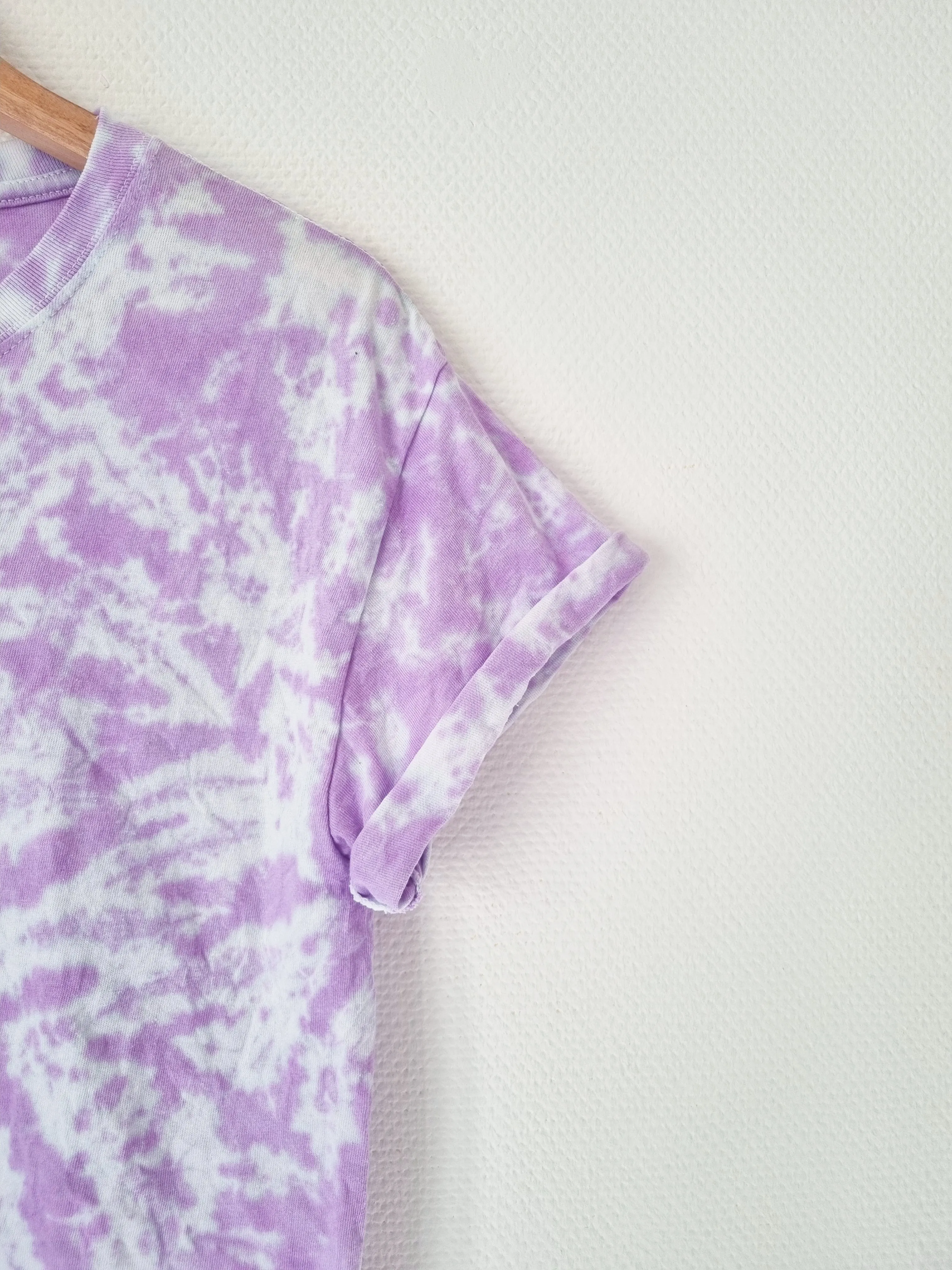 Hand Designed Pastel Purple Galaxy Tie-Dye Shirt