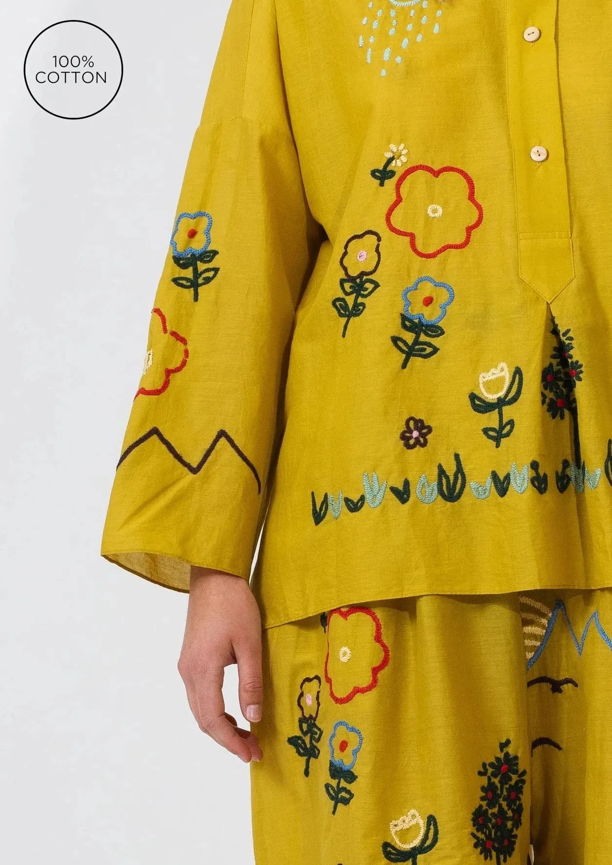 Hand Embroidered Unisex Shirt