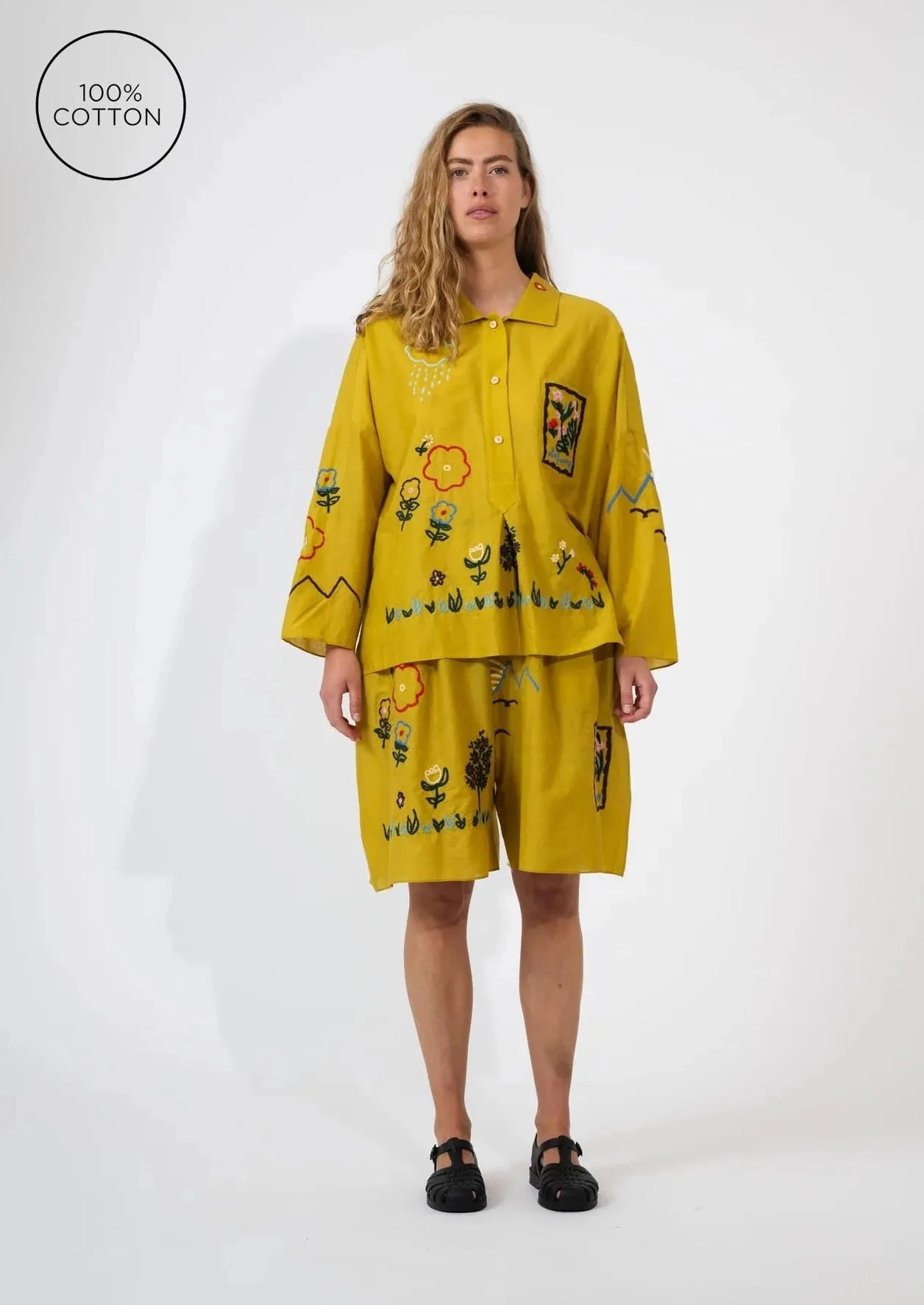 Hand Embroidered Unisex Shirt