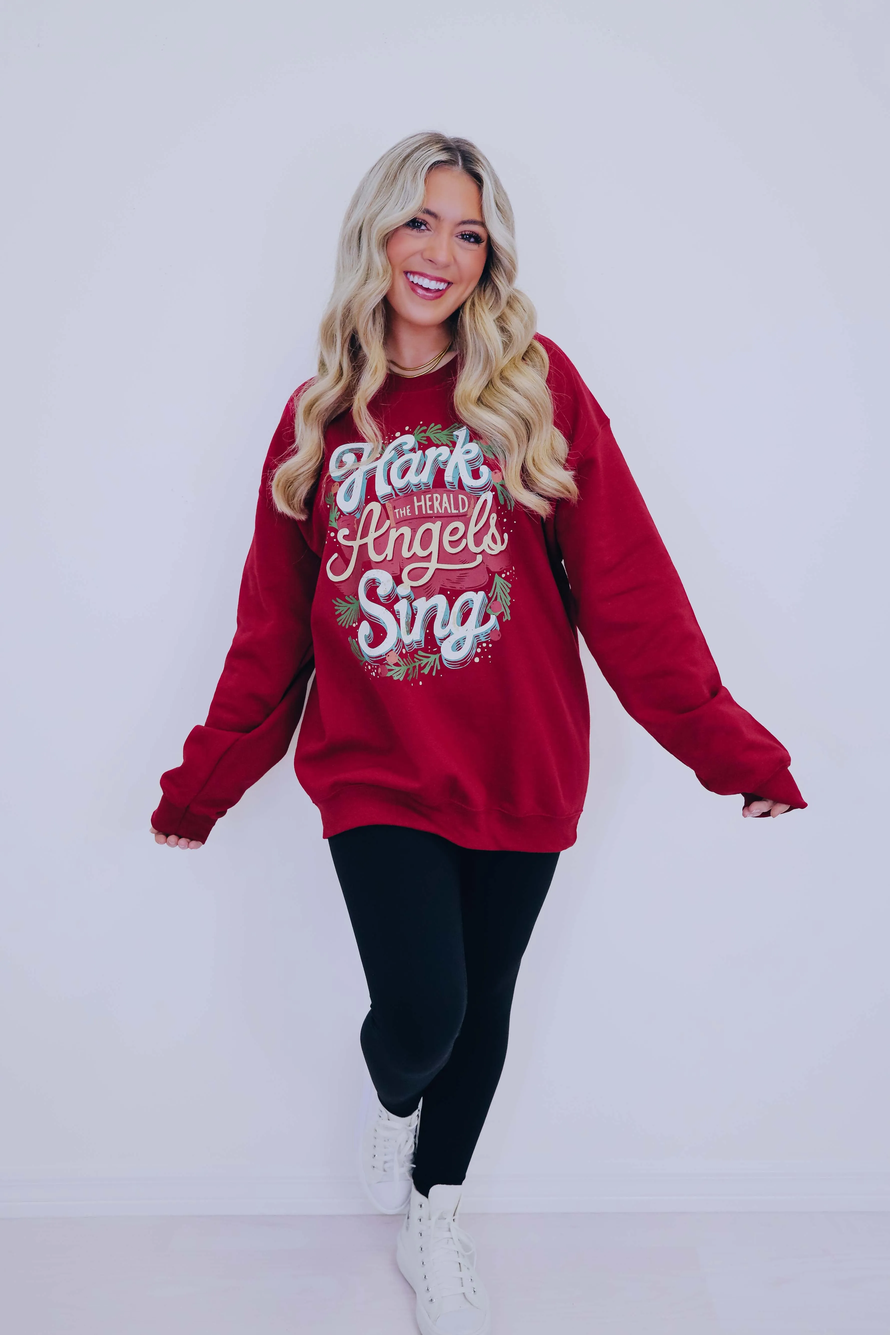 Hark The Herald Angels Sing Graphic Sweatshirt