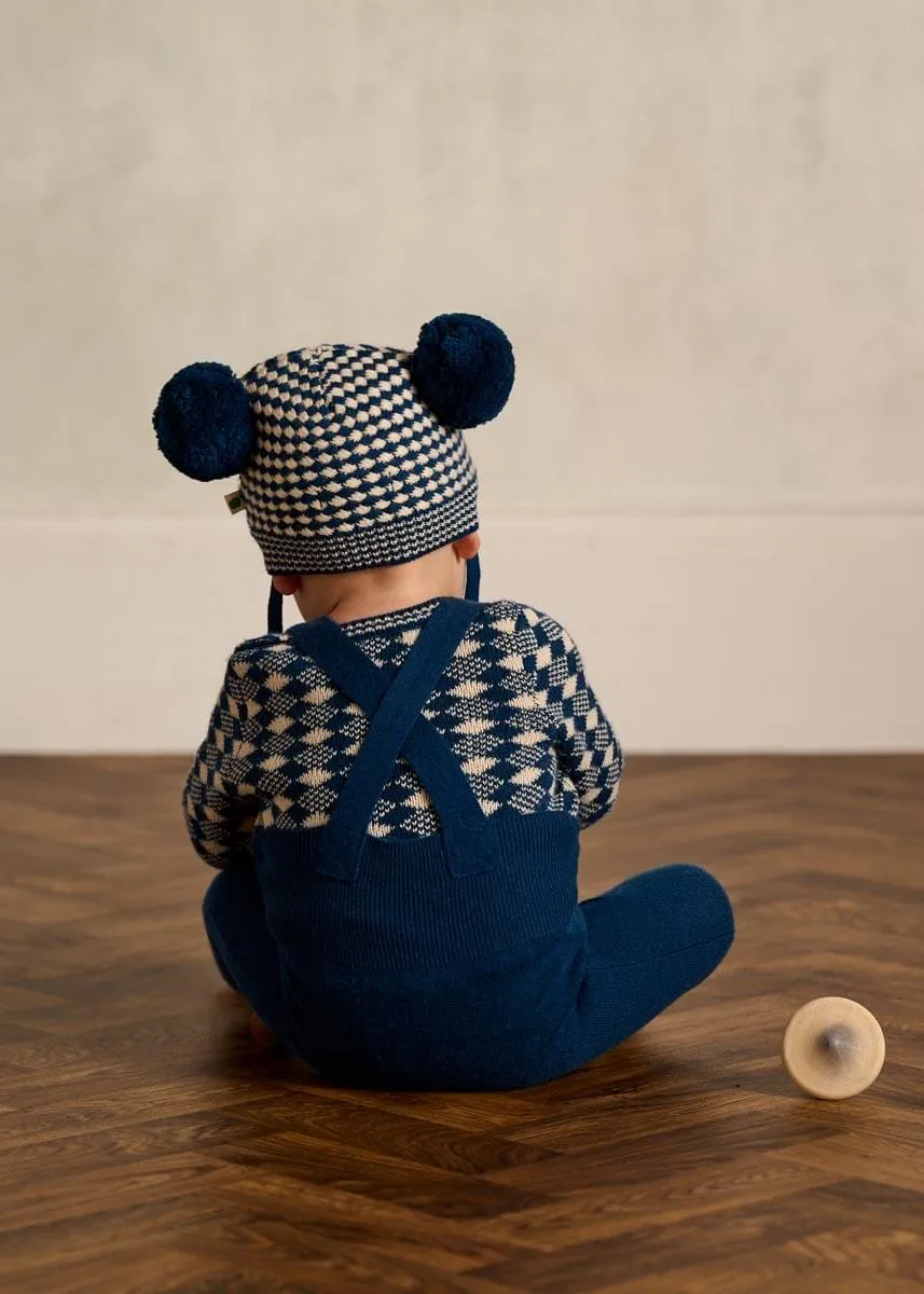 Harper - Navy Knit Dungaree