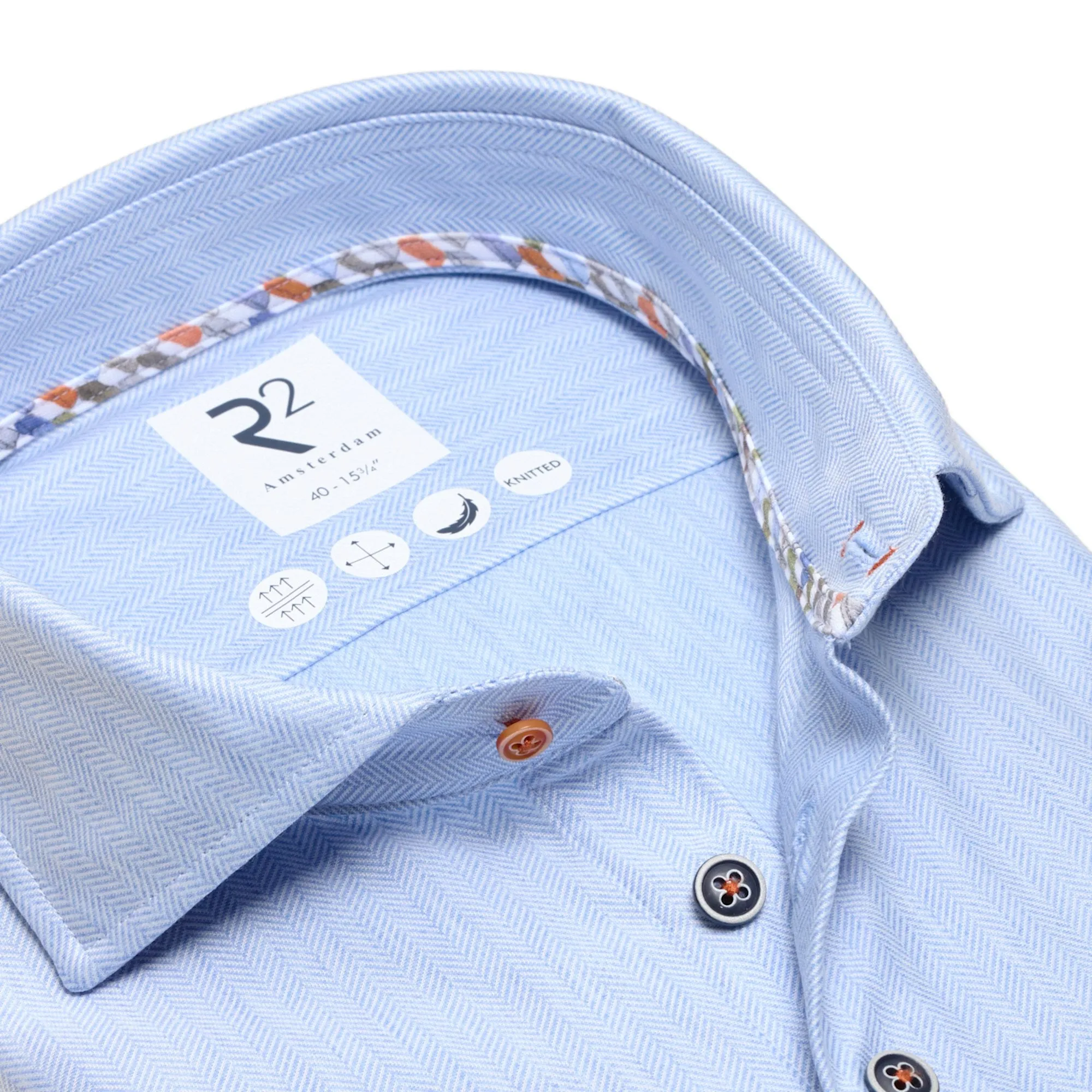 Herringbone knitted shirt