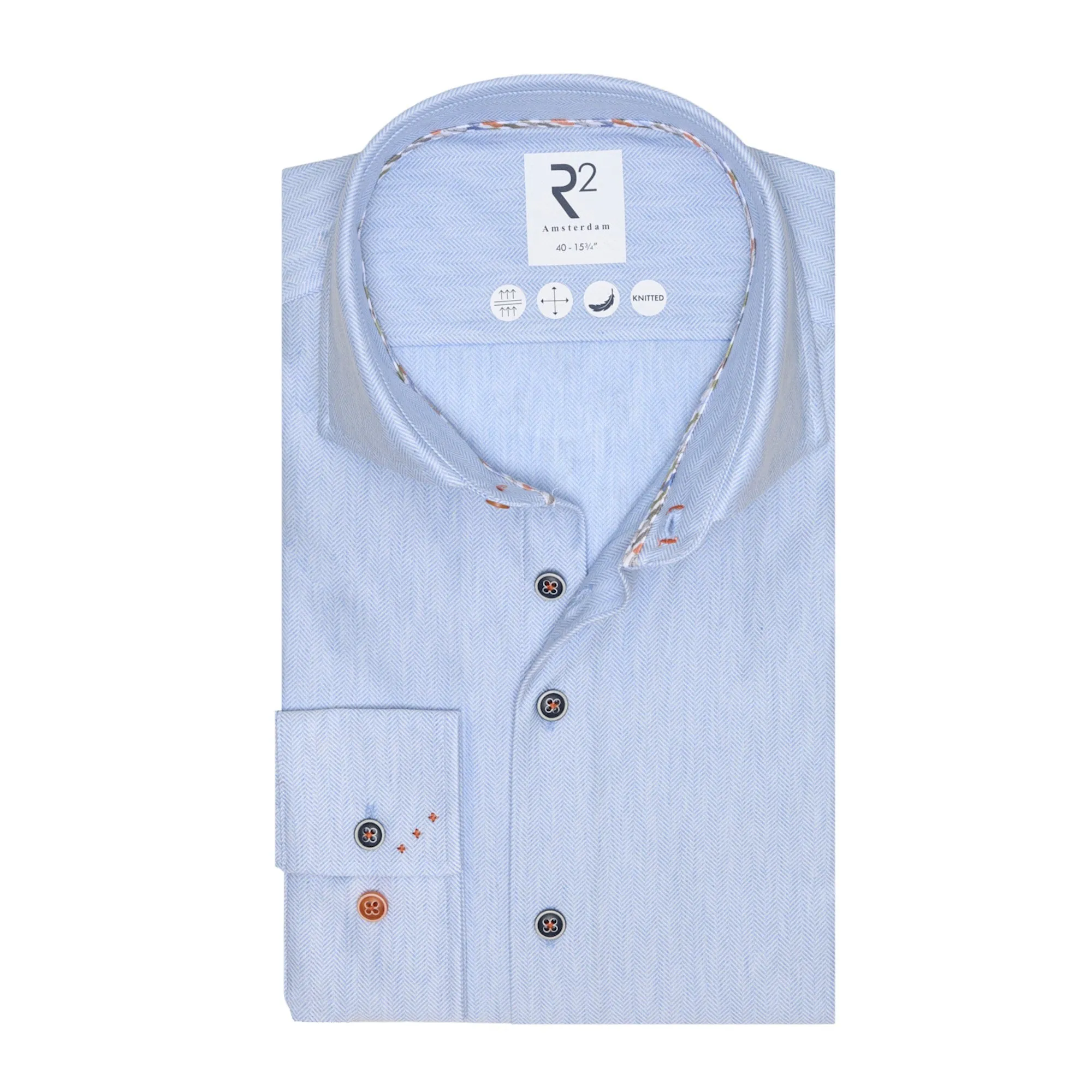 Herringbone knitted shirt