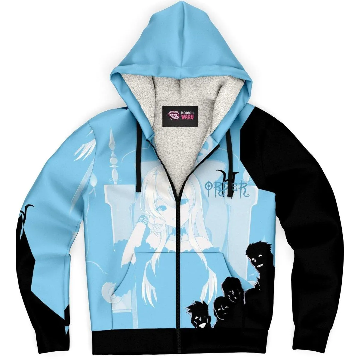 Hikari sama Waifu anime girl Sherpa Jacket Hoodie