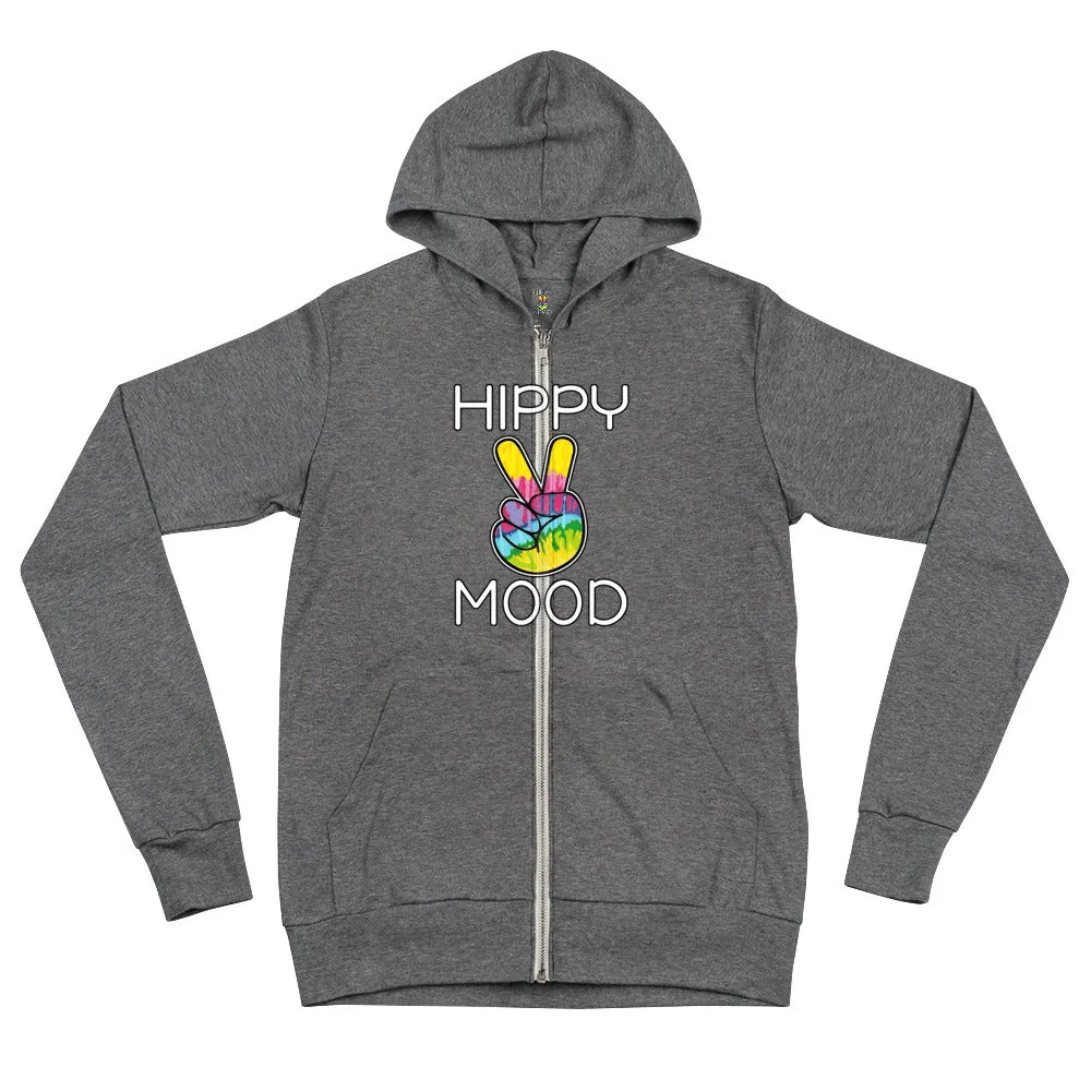 Hippy Mood Zipper Pullover Hoodie