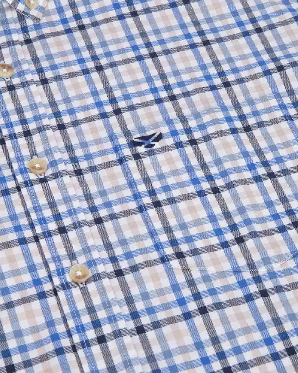Hoggs of Fife Garvock Cotton Twill Herringbone Check Shirt