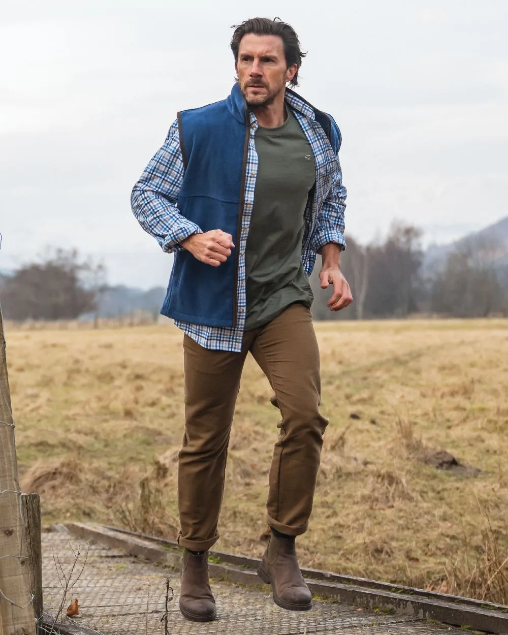 Hoggs of Fife Garvock Cotton Twill Herringbone Check Shirt