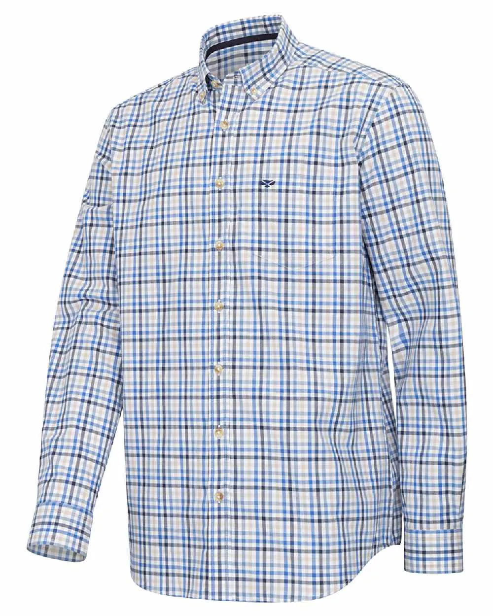 Hoggs of Fife Garvock Cotton Twill Herringbone Check Shirt