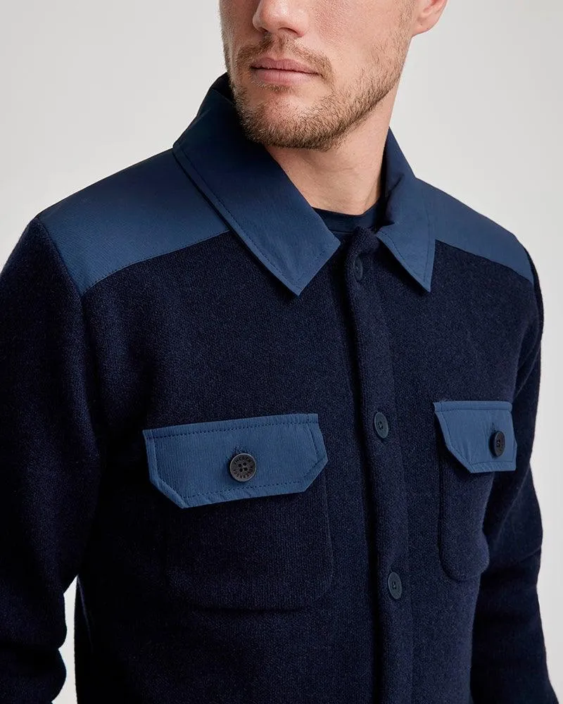 Holebrook Mens Billy Windproof overshirt navy