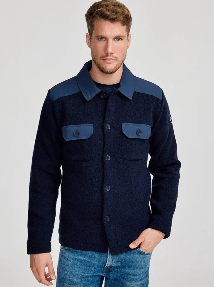 Holebrook Mens Billy Windproof overshirt navy