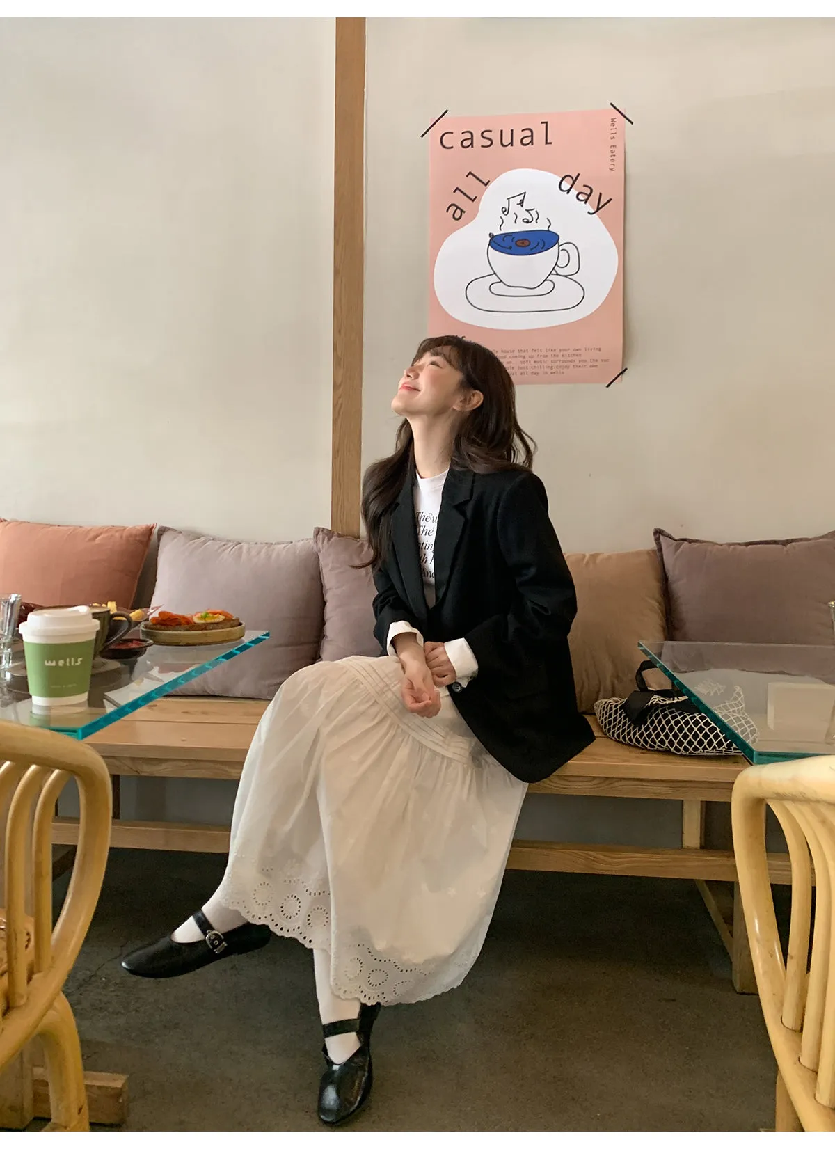 Hollow embroidered dress