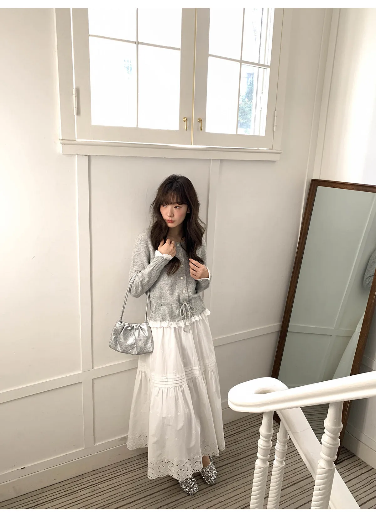 Hollow embroidered dress