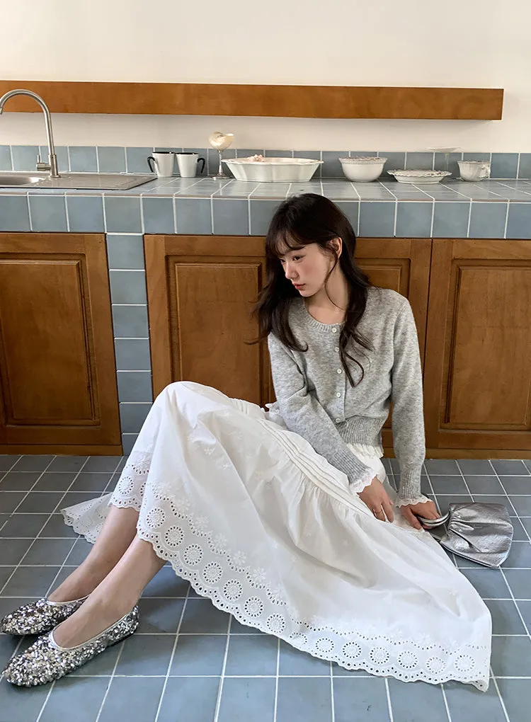 Hollow embroidered dress