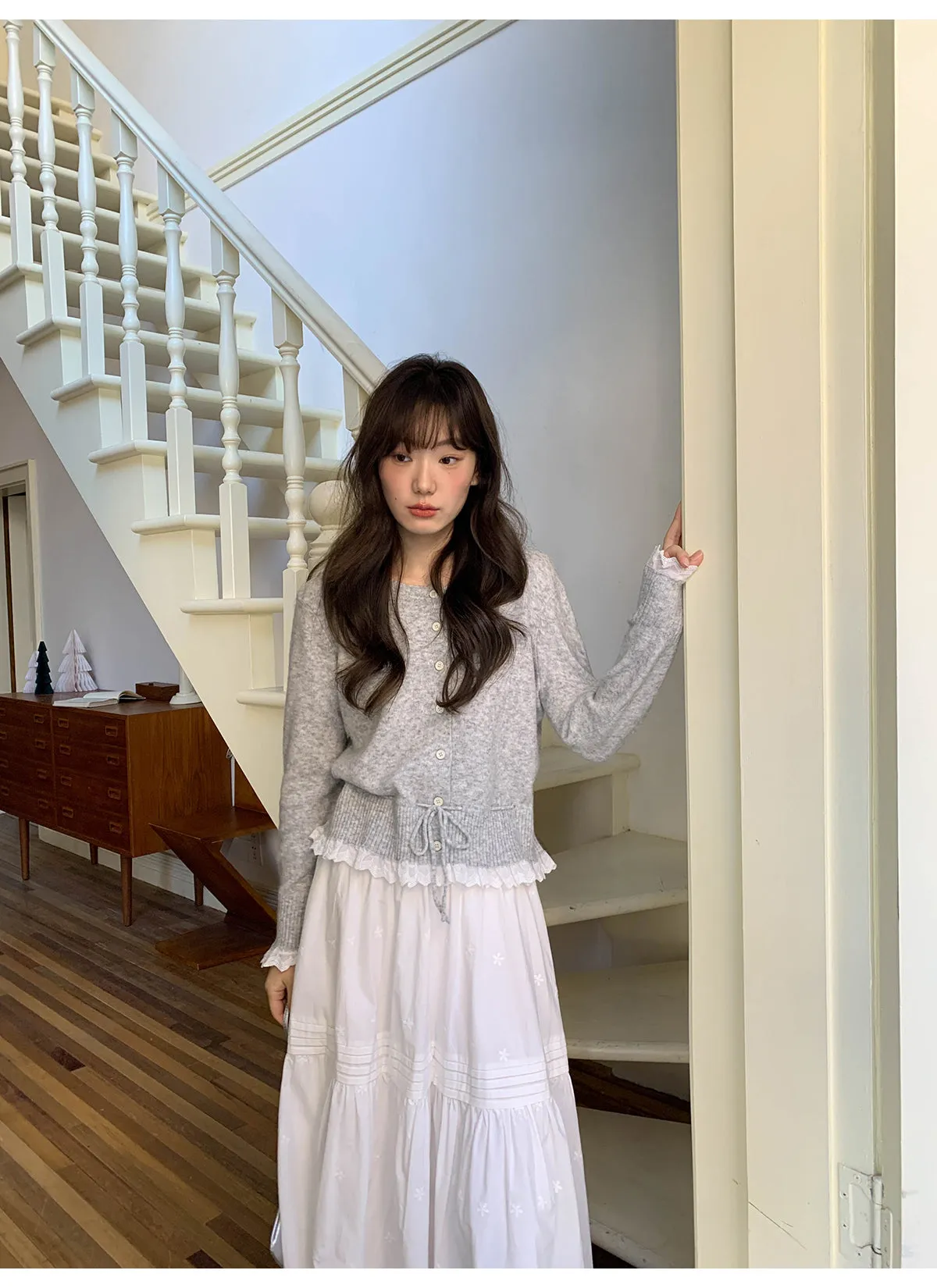 Hollow embroidered dress