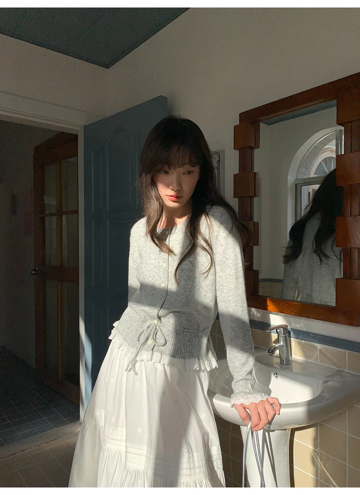 Hollow embroidered dress