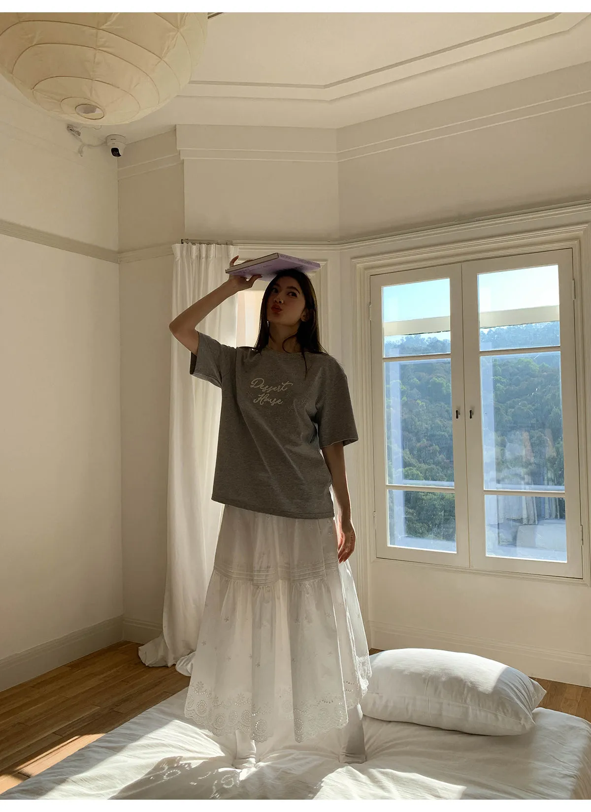 Hollow embroidered dress