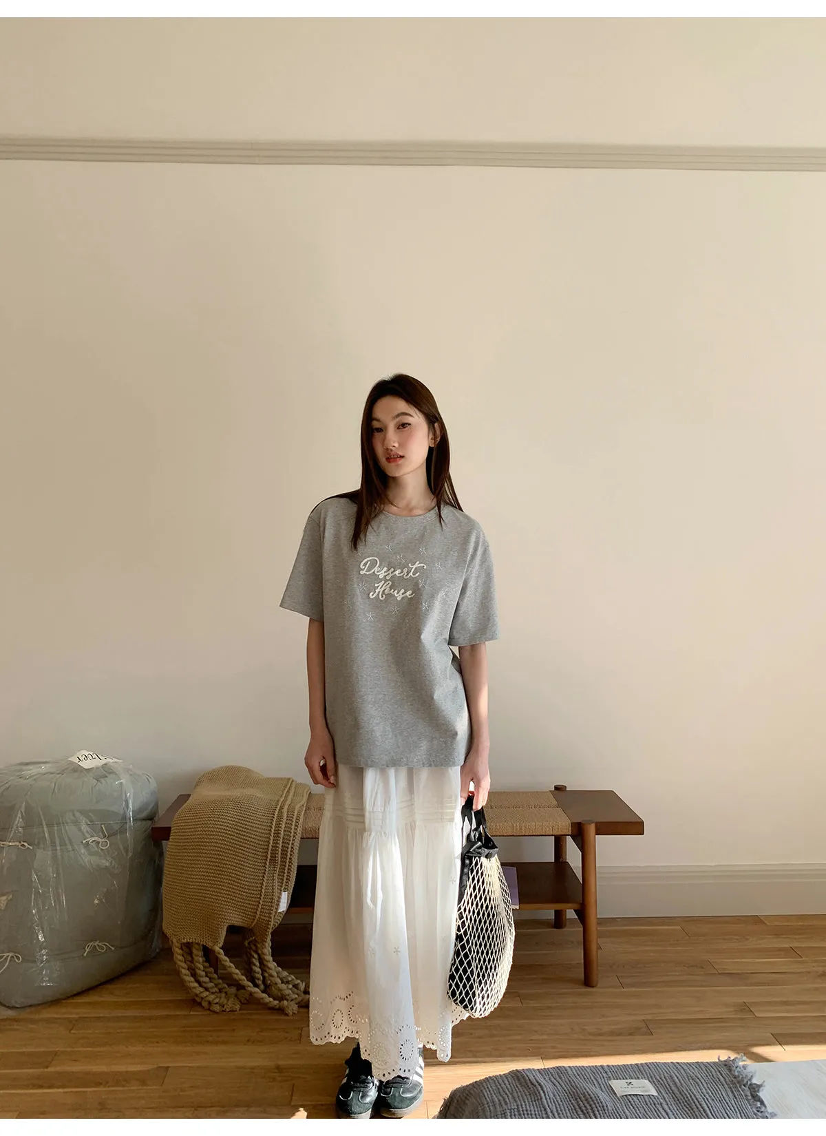 Hollow embroidered dress