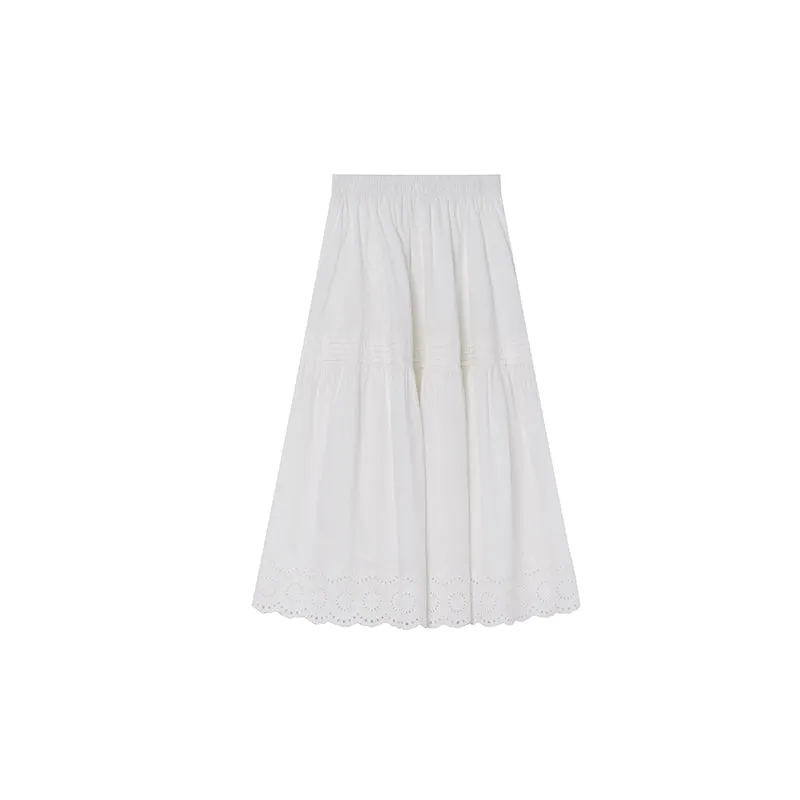 Hollow embroidered dress