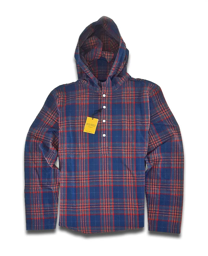 Hooded Kurta Long Sleeve Navy Red