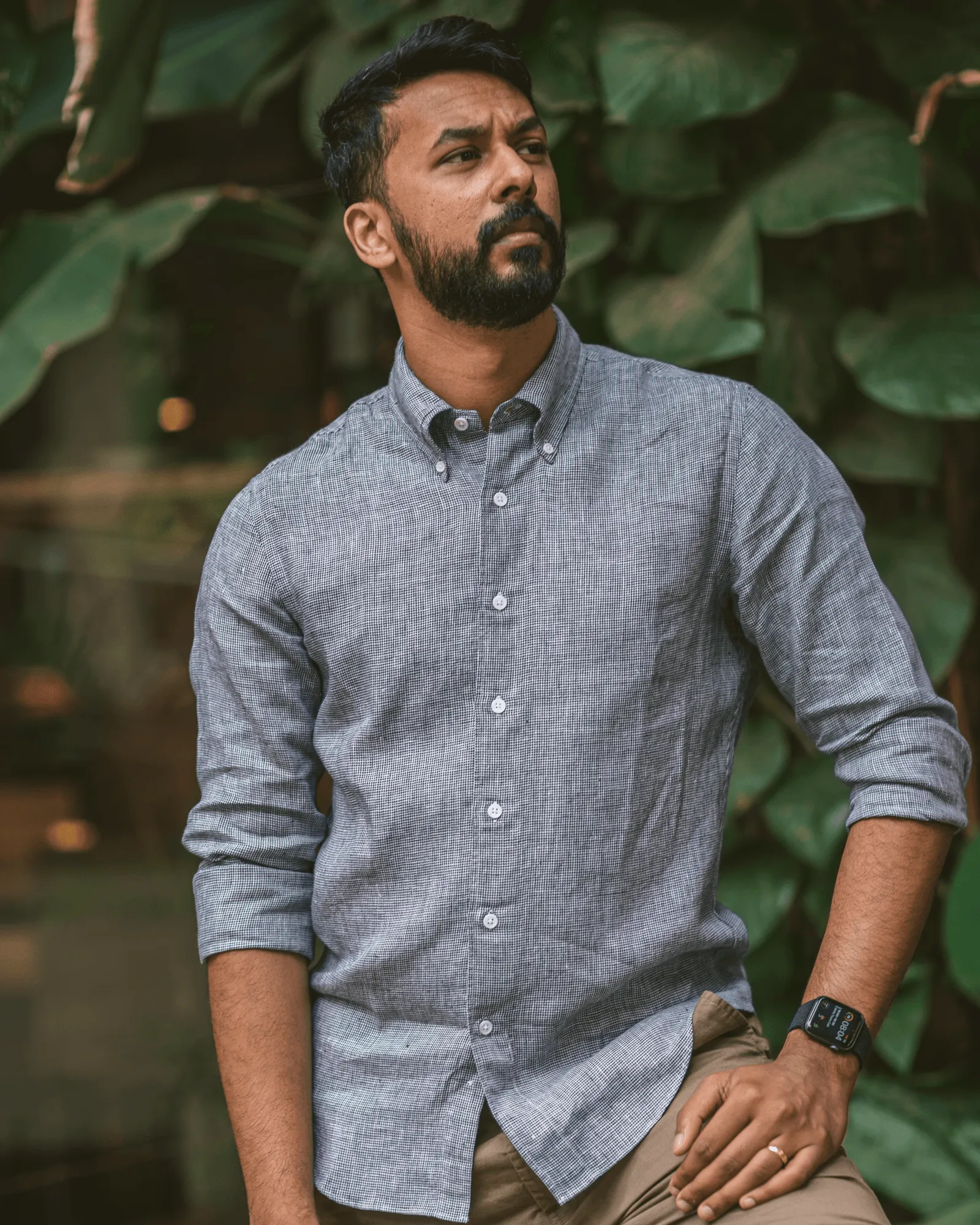 Houndstooth Linen Shirts