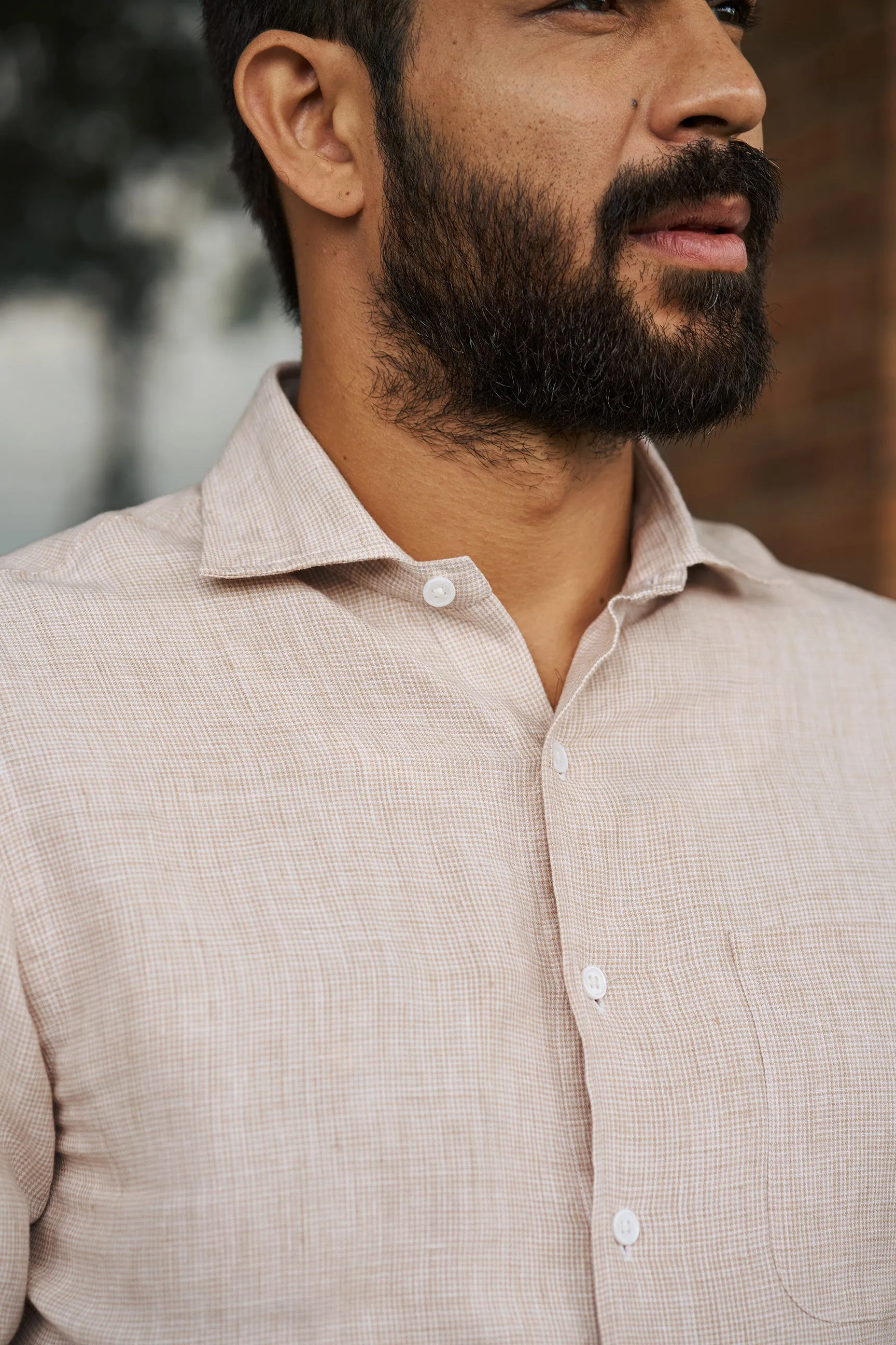 Houndstooth Linen Shirts
