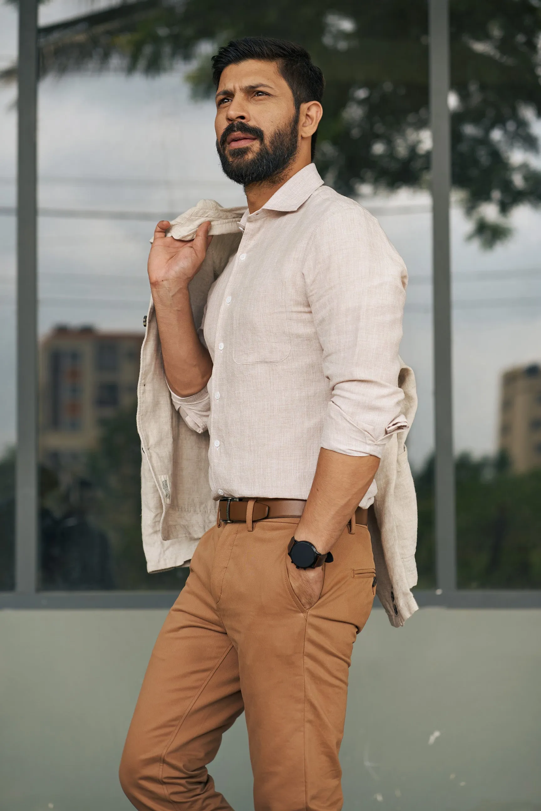 Houndstooth Linen Shirts