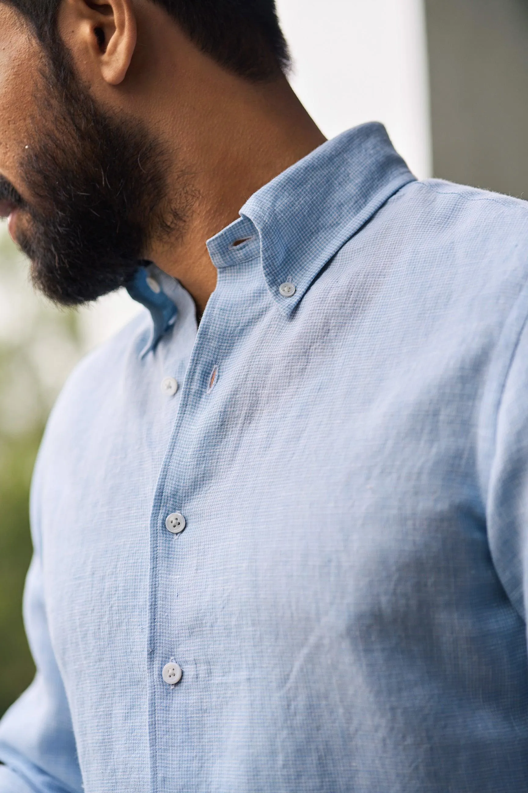 Houndstooth Linen Shirts