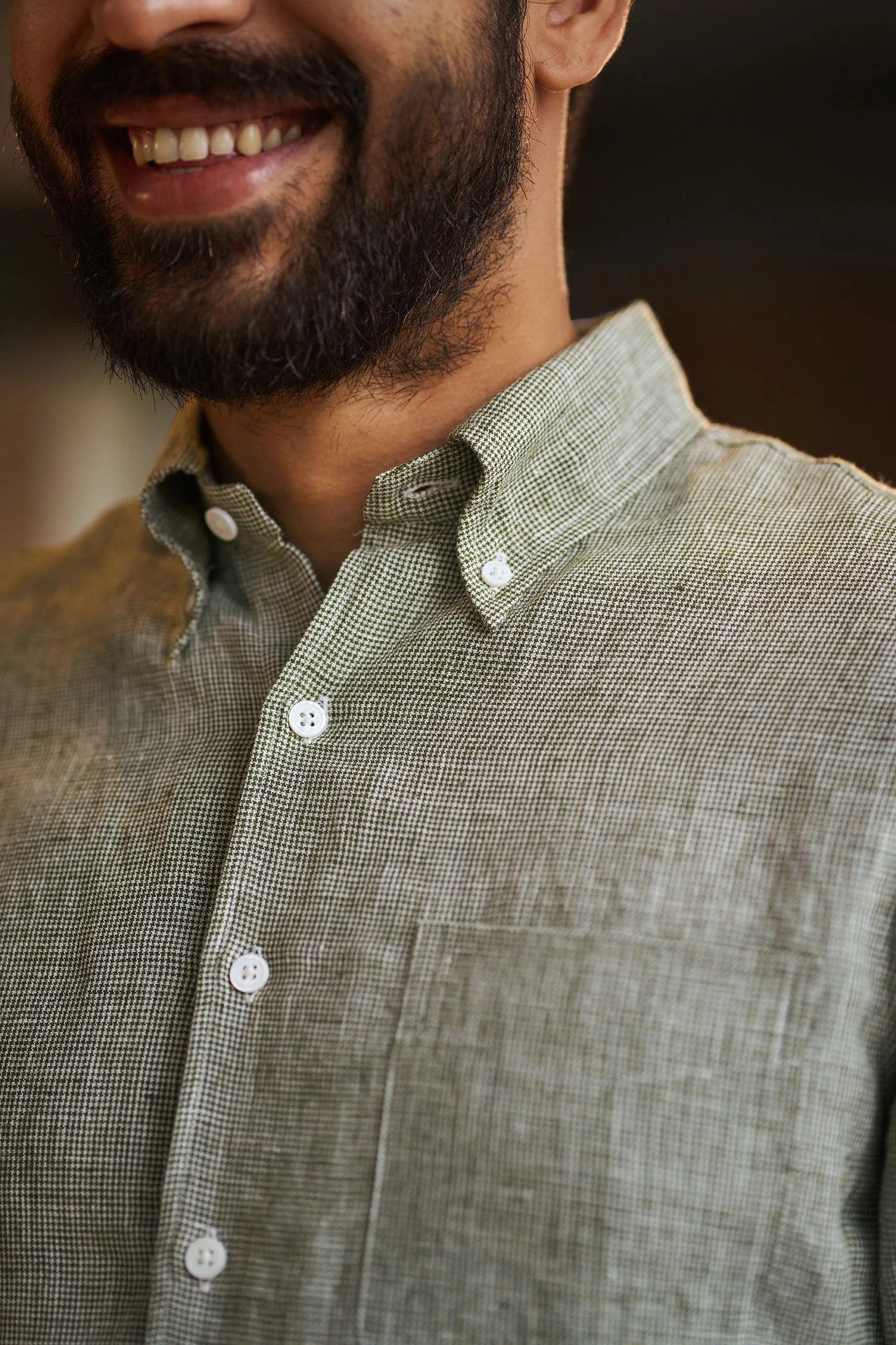 Houndstooth Linen Shirts