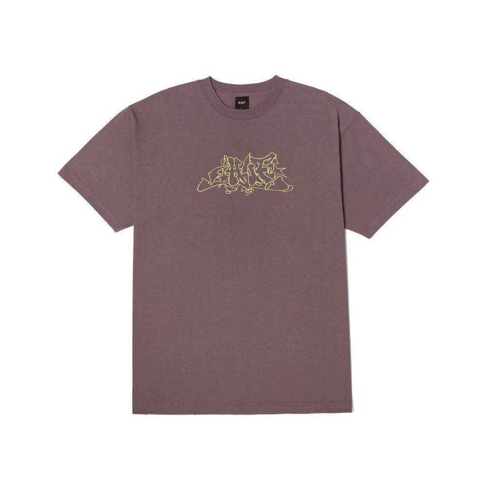 HUF 'Outlines' T-Shirt (Light Plum)