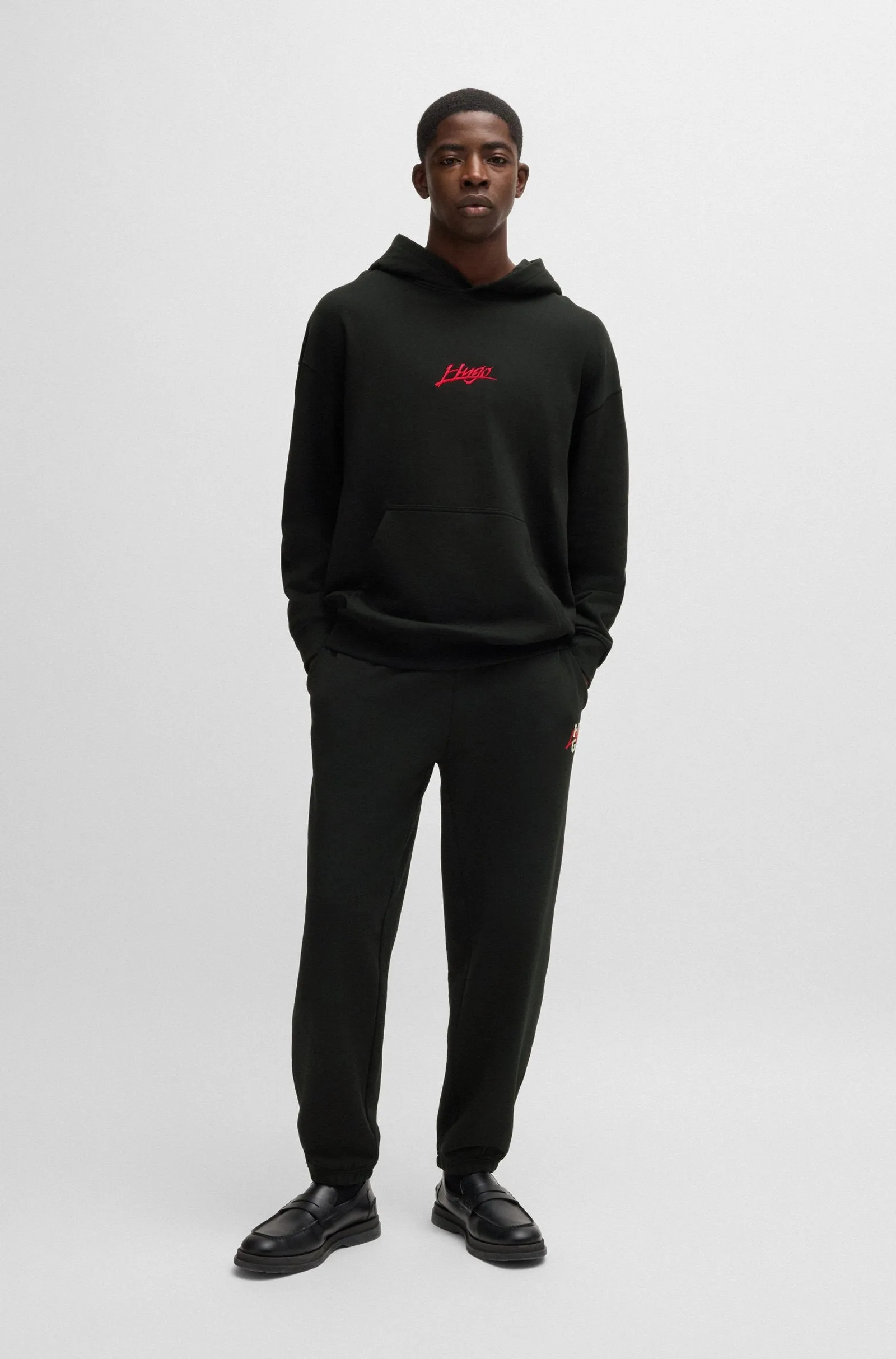 HUGO Hoodies Relaxed Fit in Cotton - DLOGOLONG 10249110 01-50521070