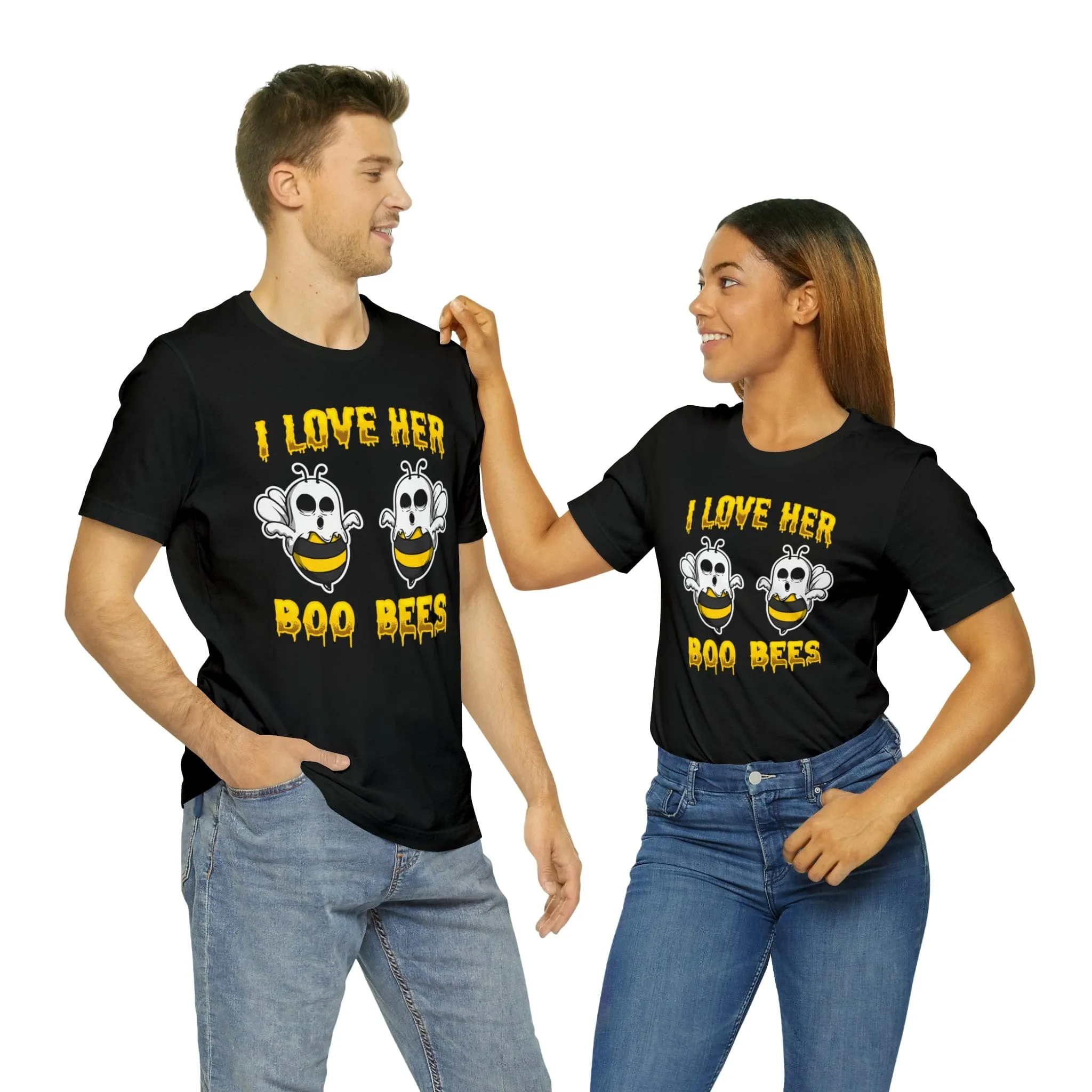 I Love Her Boobies | Deluxe Black Tee