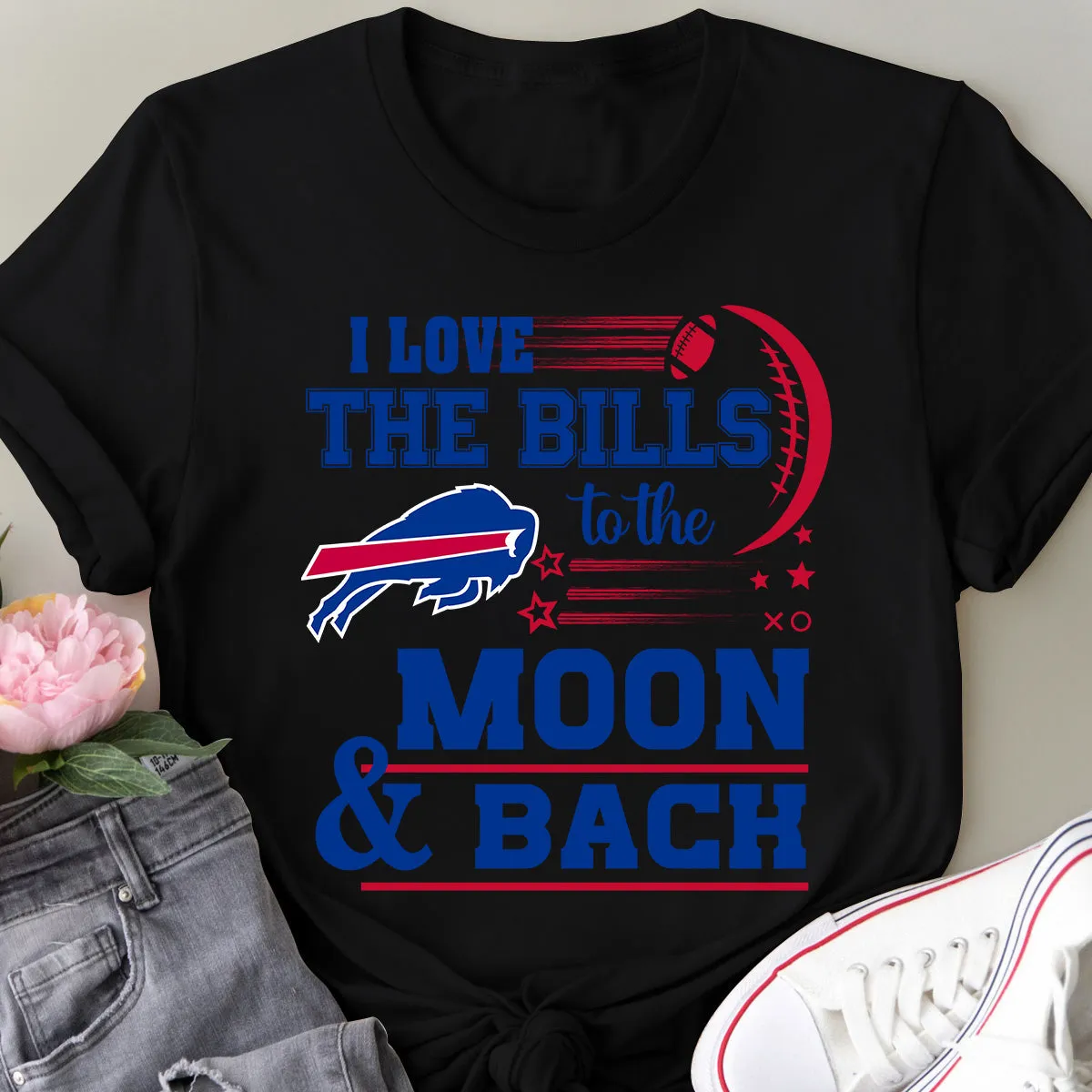 I Love The Teams to The Moon and Back Shirt - BFLB