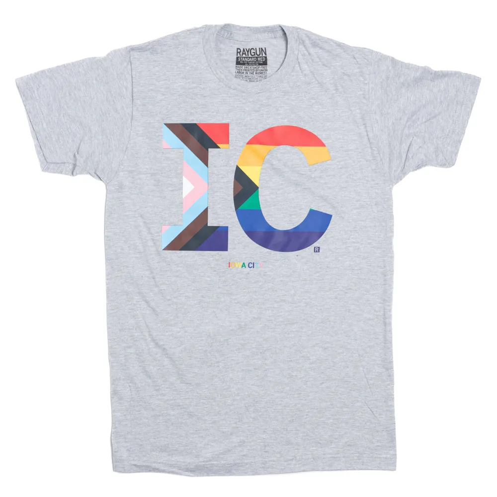 IC Stacked Text Progress Pride Flag