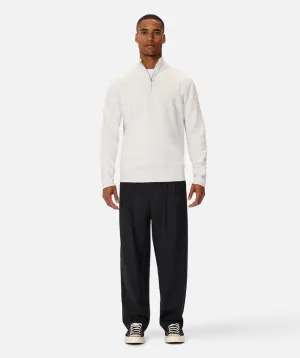 INDUSTRIE THE LAKEWOOD ZIP NECK KNIT SNOW MARLE 24