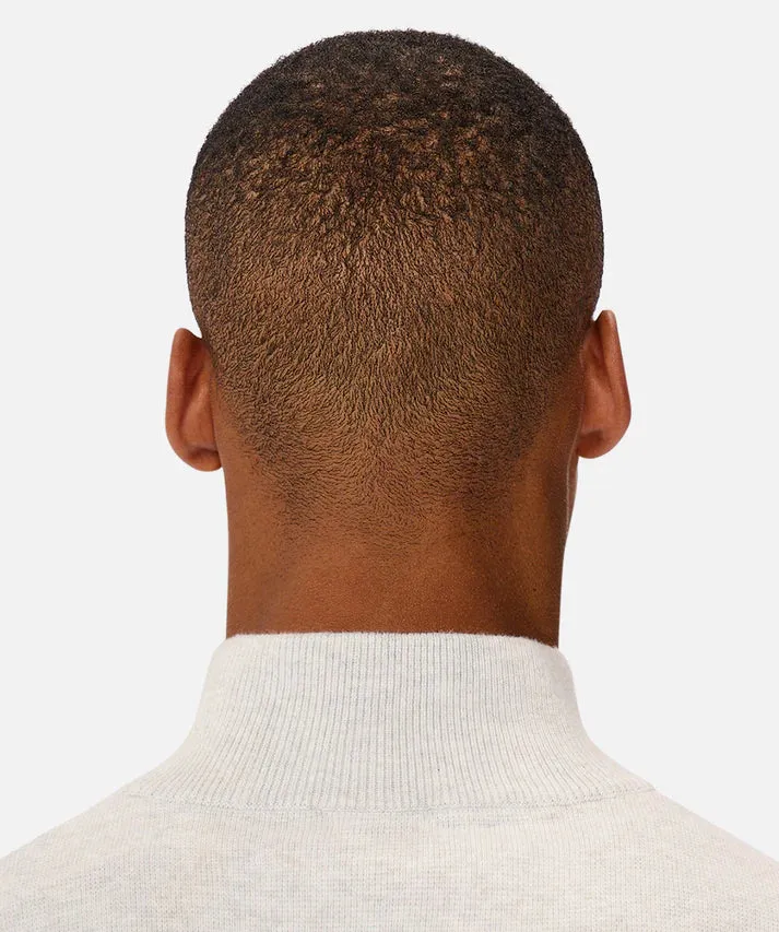 INDUSTRIE THE LAKEWOOD ZIP NECK KNIT SNOW MARLE 24