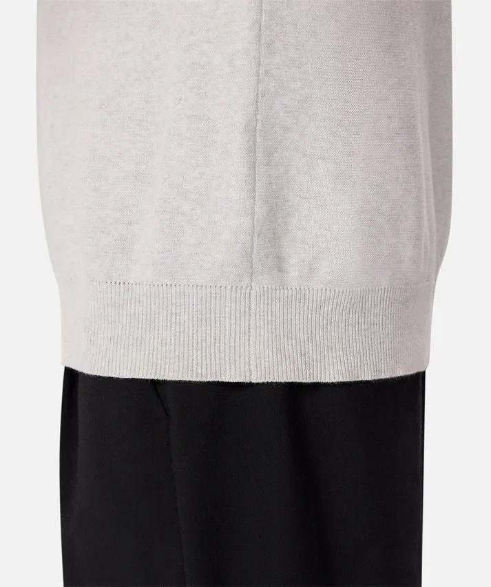 INDUSTRIE THE LAKEWOOD ZIP NECK KNIT SNOW MARLE 24