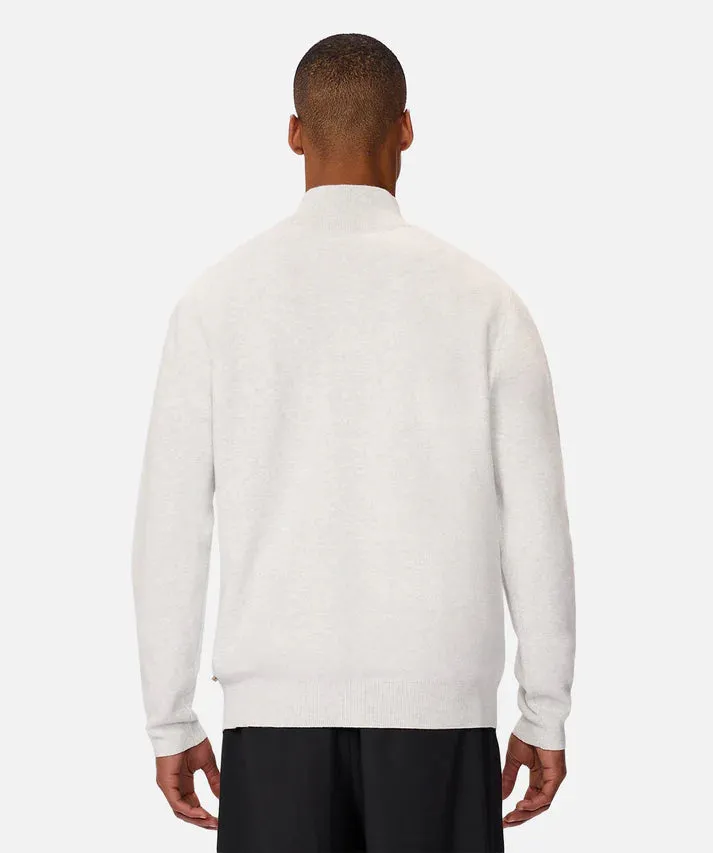 INDUSTRIE THE LAKEWOOD ZIP NECK KNIT SNOW MARLE 24