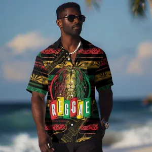 International Reggae Day Hawaiian Shirt Rastafarian Lion Legend of Reggae LT01