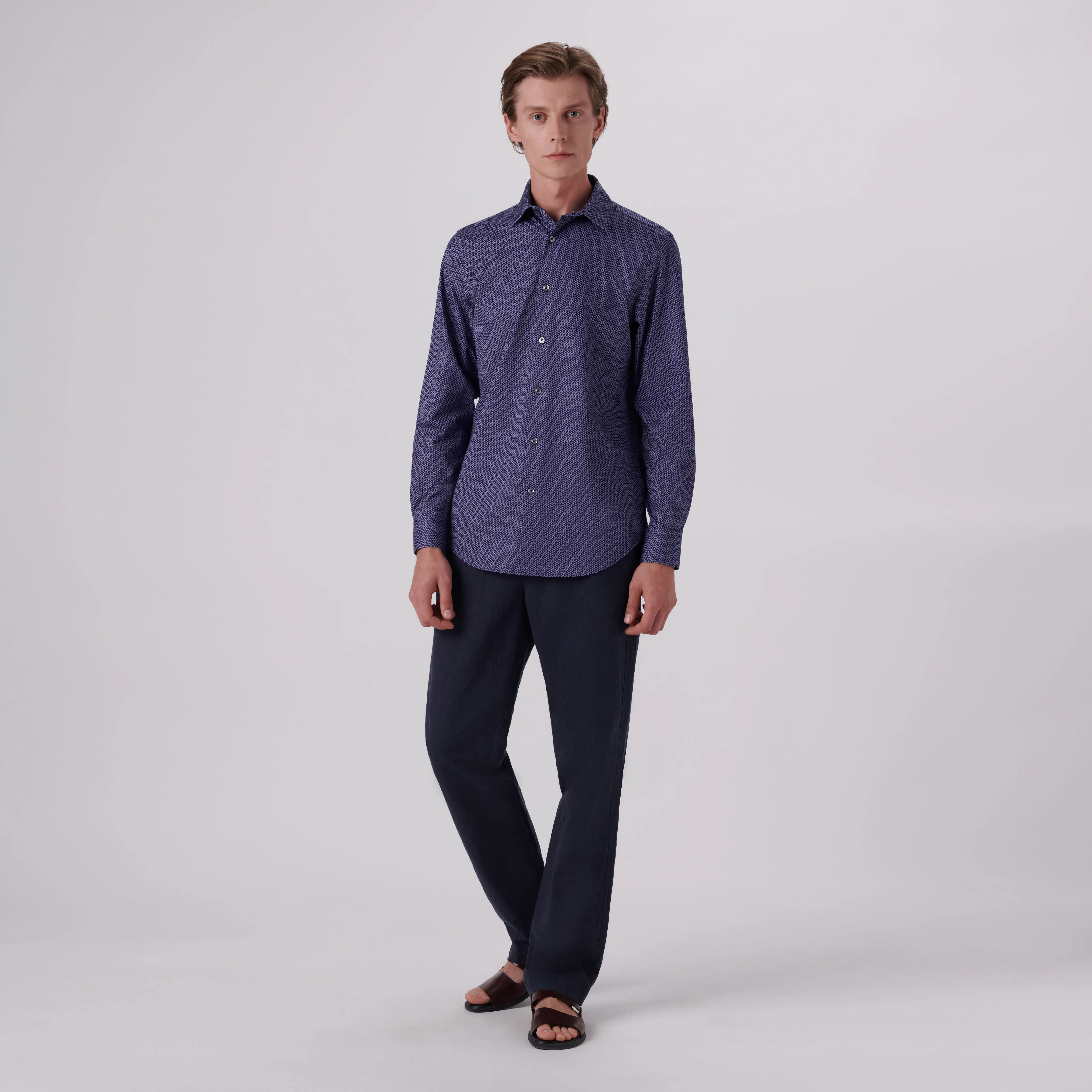 James Geometric Print OoohCotton Shirt