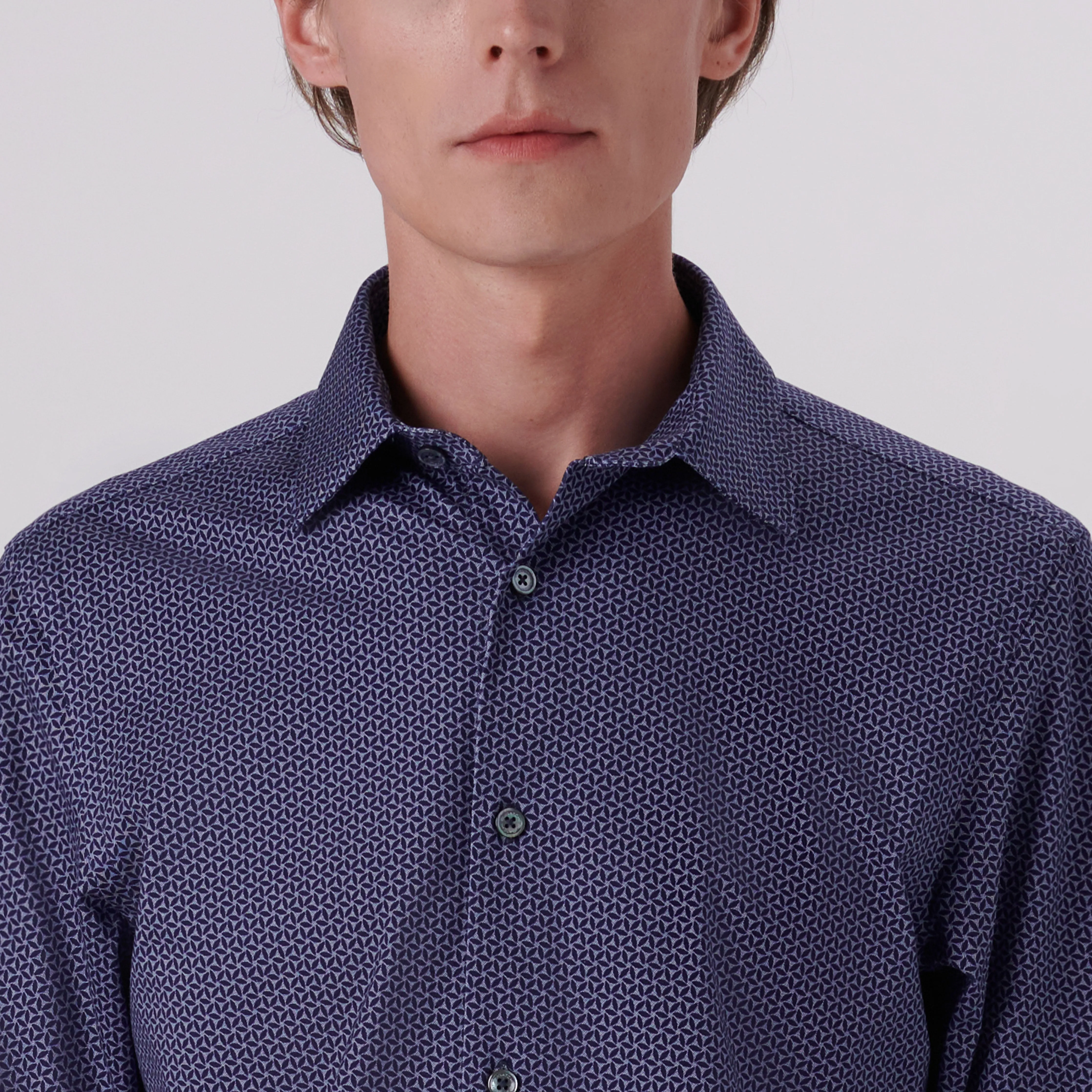 James Geometric Print OoohCotton Shirt