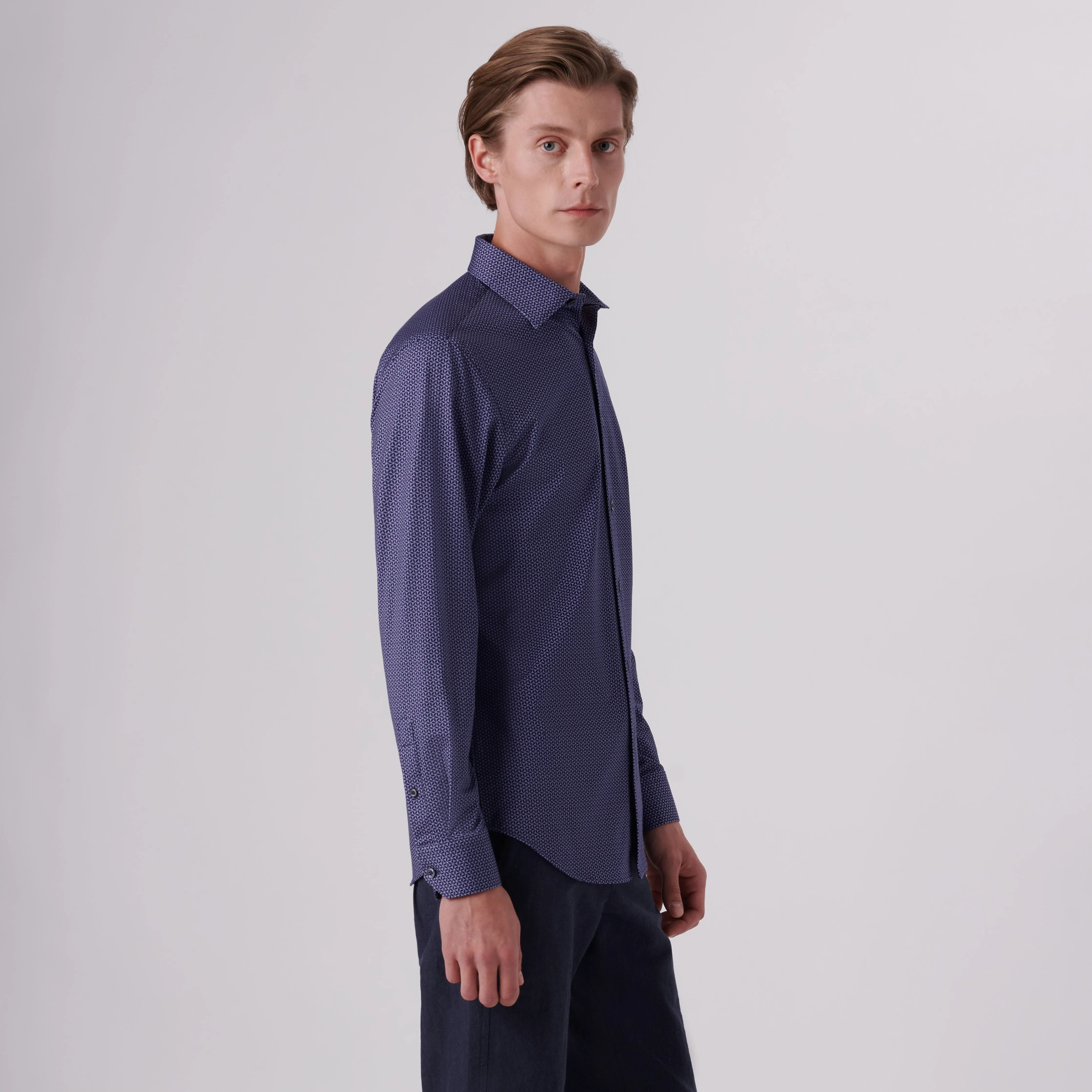 James Geometric Print OoohCotton Shirt