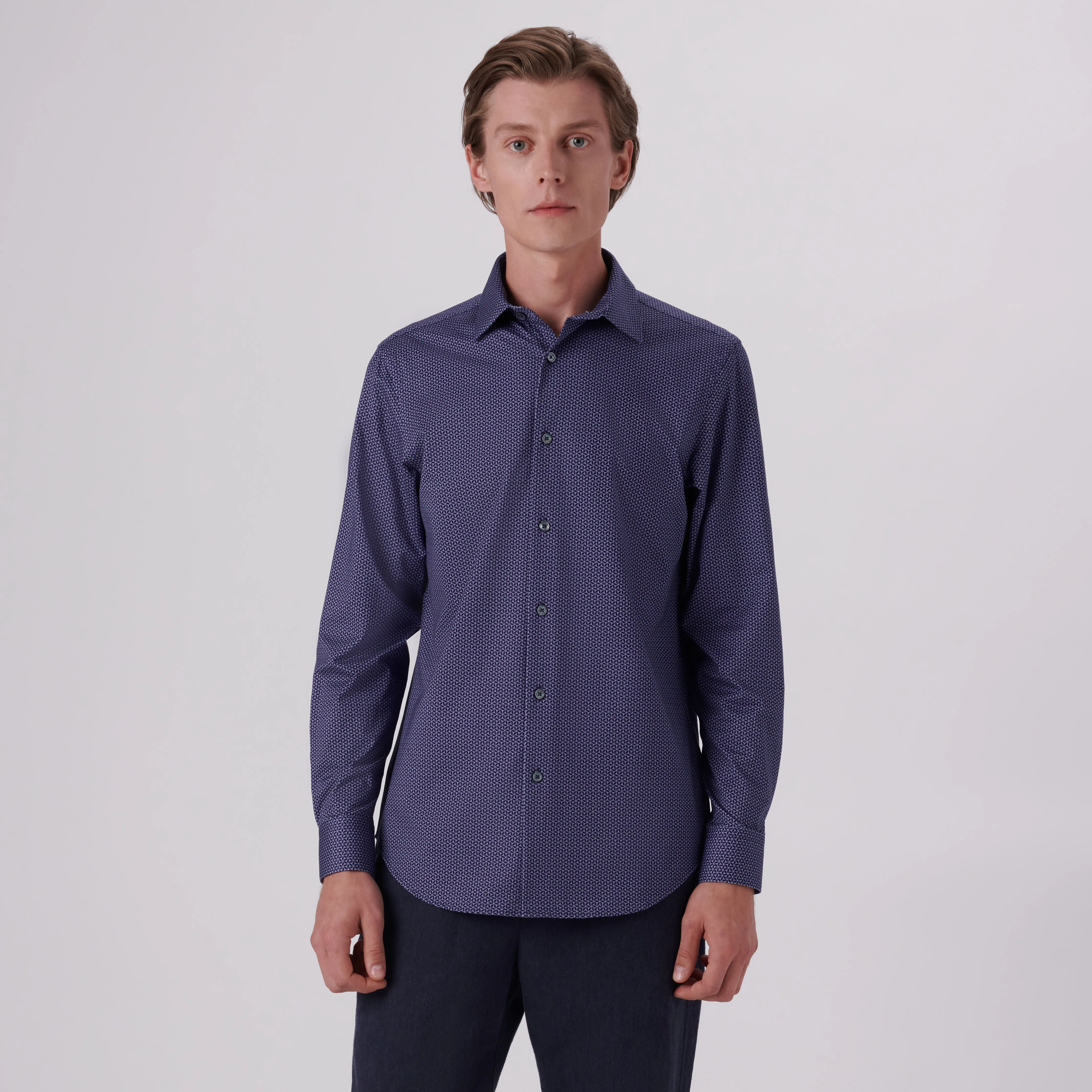 James Geometric Print OoohCotton Shirt
