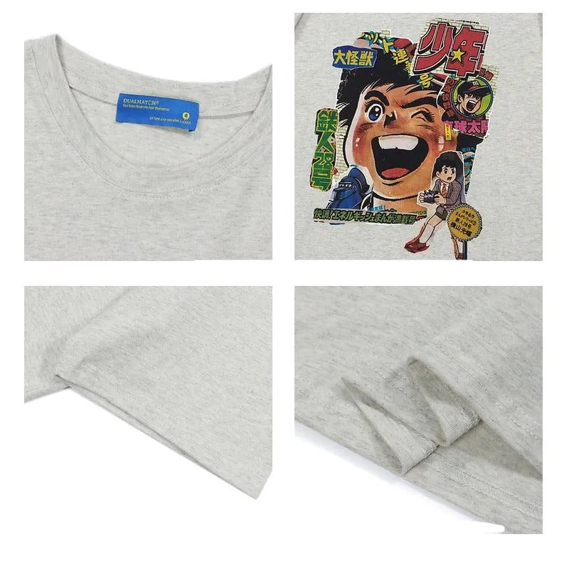 Japanese Cartoon Print T-shirt